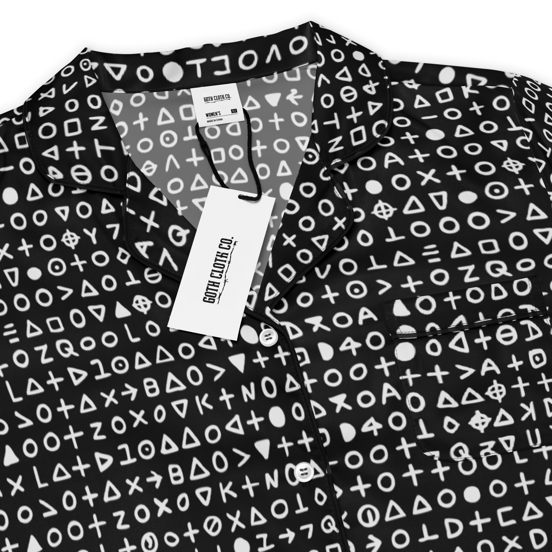 Killer's Code Silky Pajama Top - Goth Cloth Co.2924638_20964