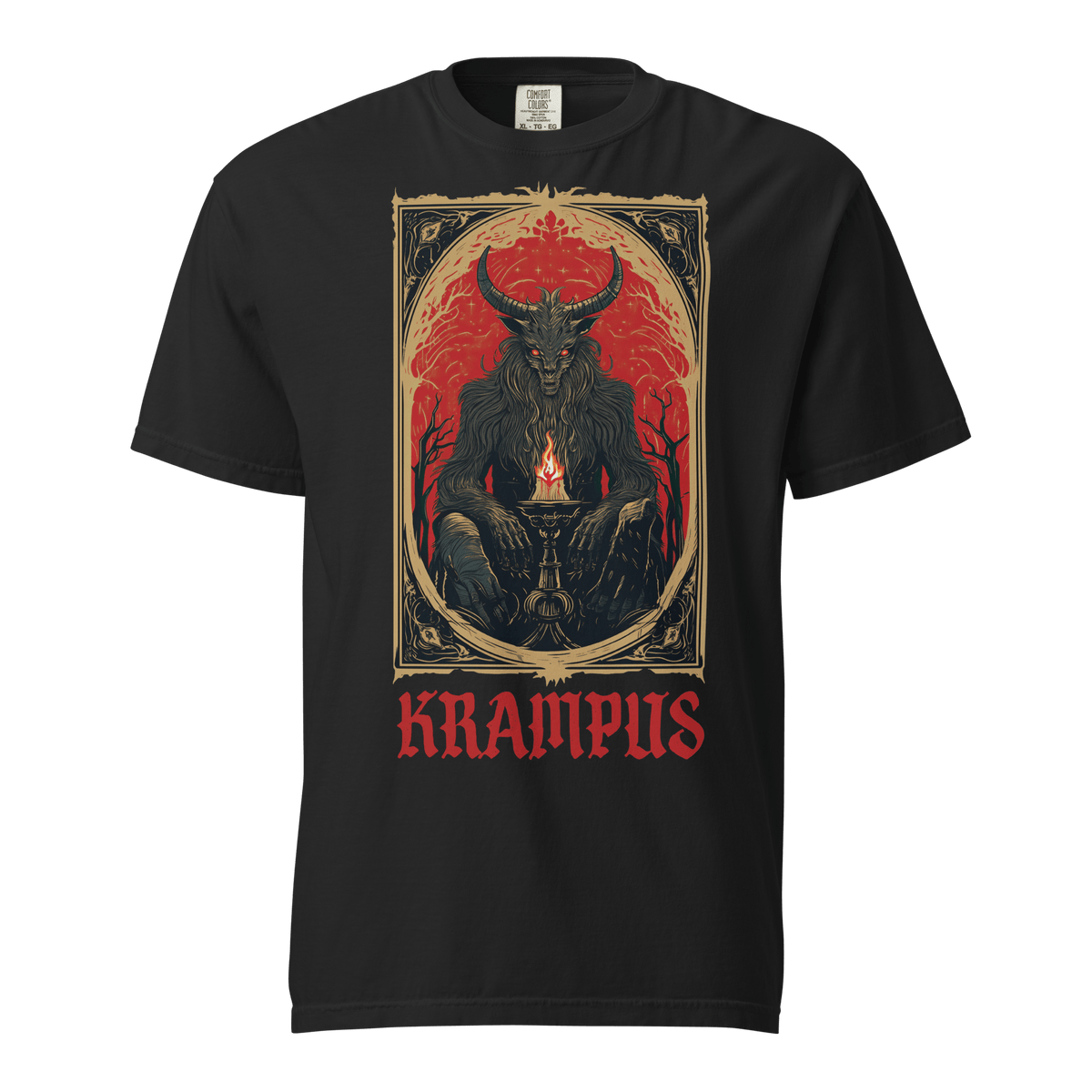 Krampus Tarot Unisex Comfy Tee - Goth Cloth Co.2080665_15114
