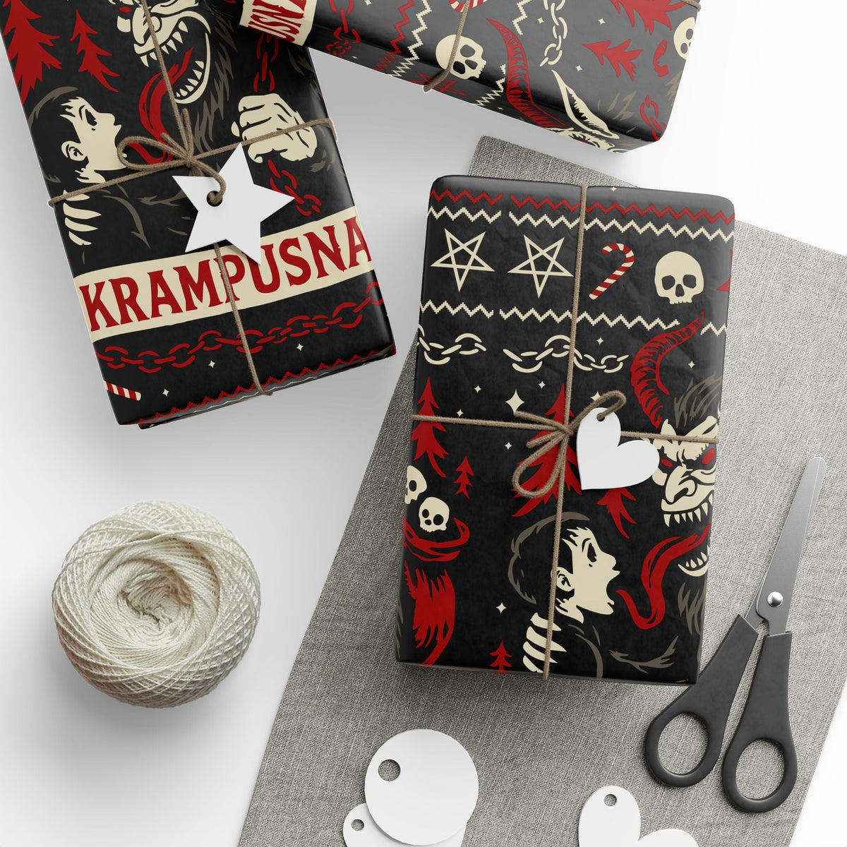 Krampusnacht Gift Wrap - Goth Cloth Co.Home Decor18965618970285436852