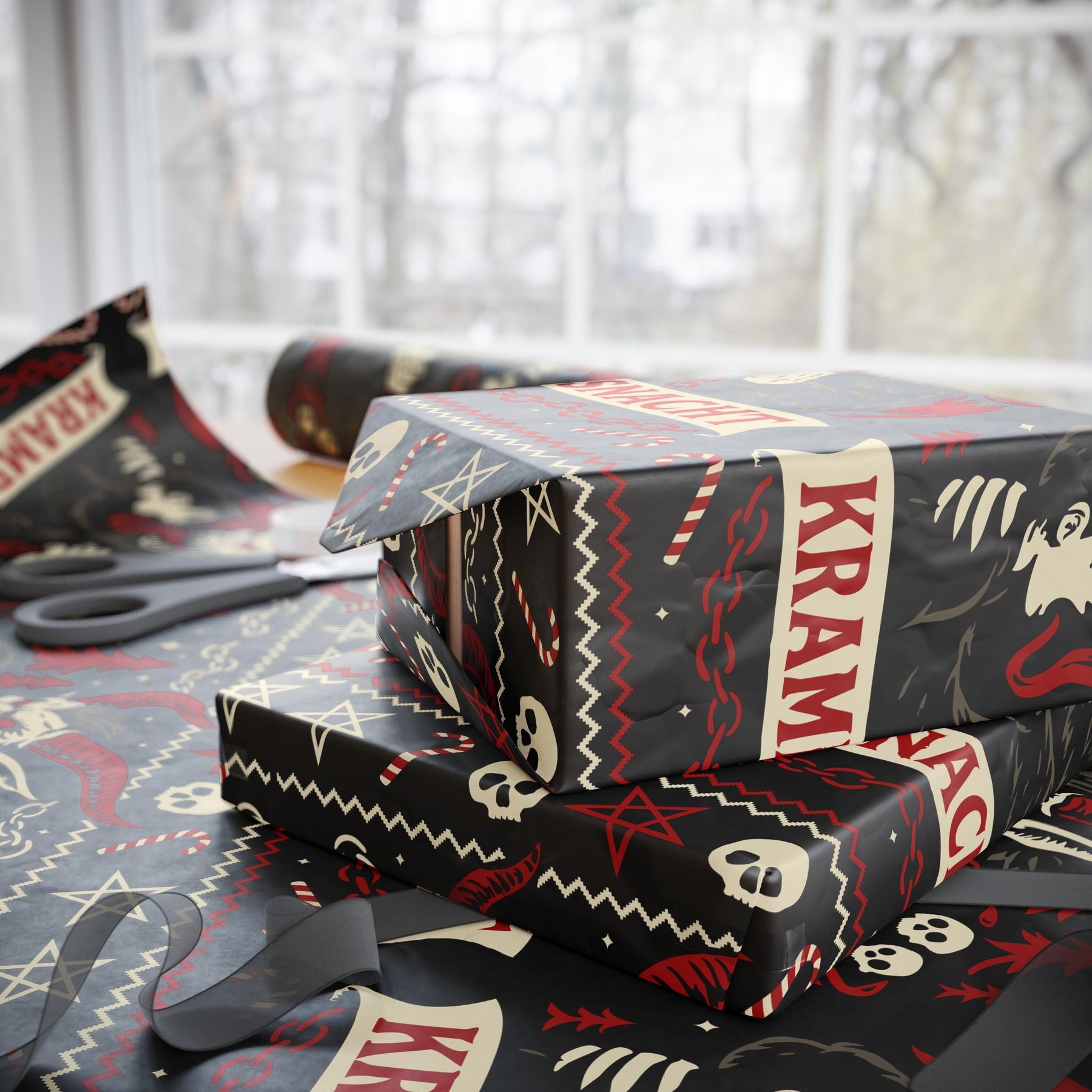 Krampusnacht Gift Wrap - Goth Cloth Co.Home Decor32270480084180281488