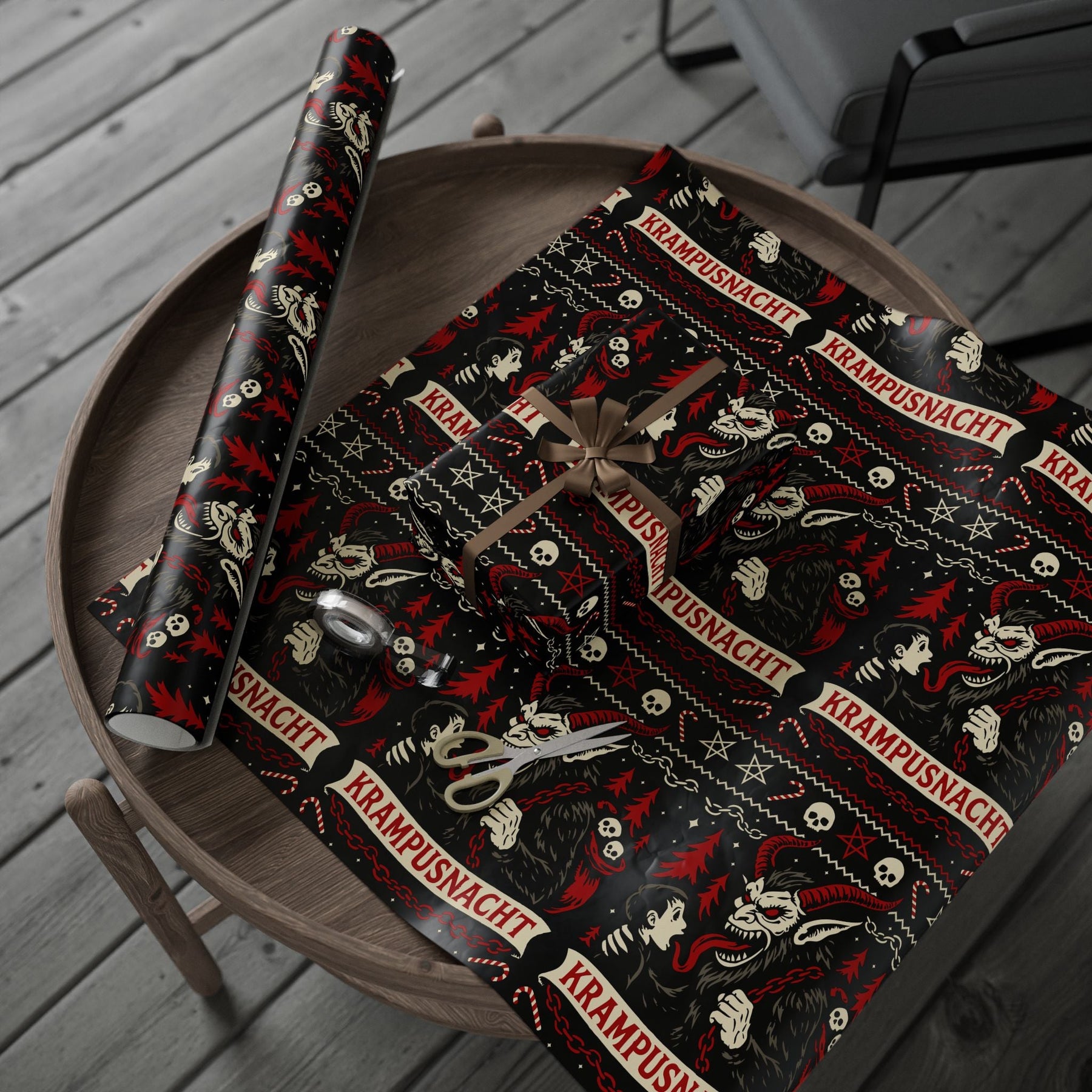 Krampusnacht Gift Wrap - Goth Cloth Co.Home Decor32270480084180281488