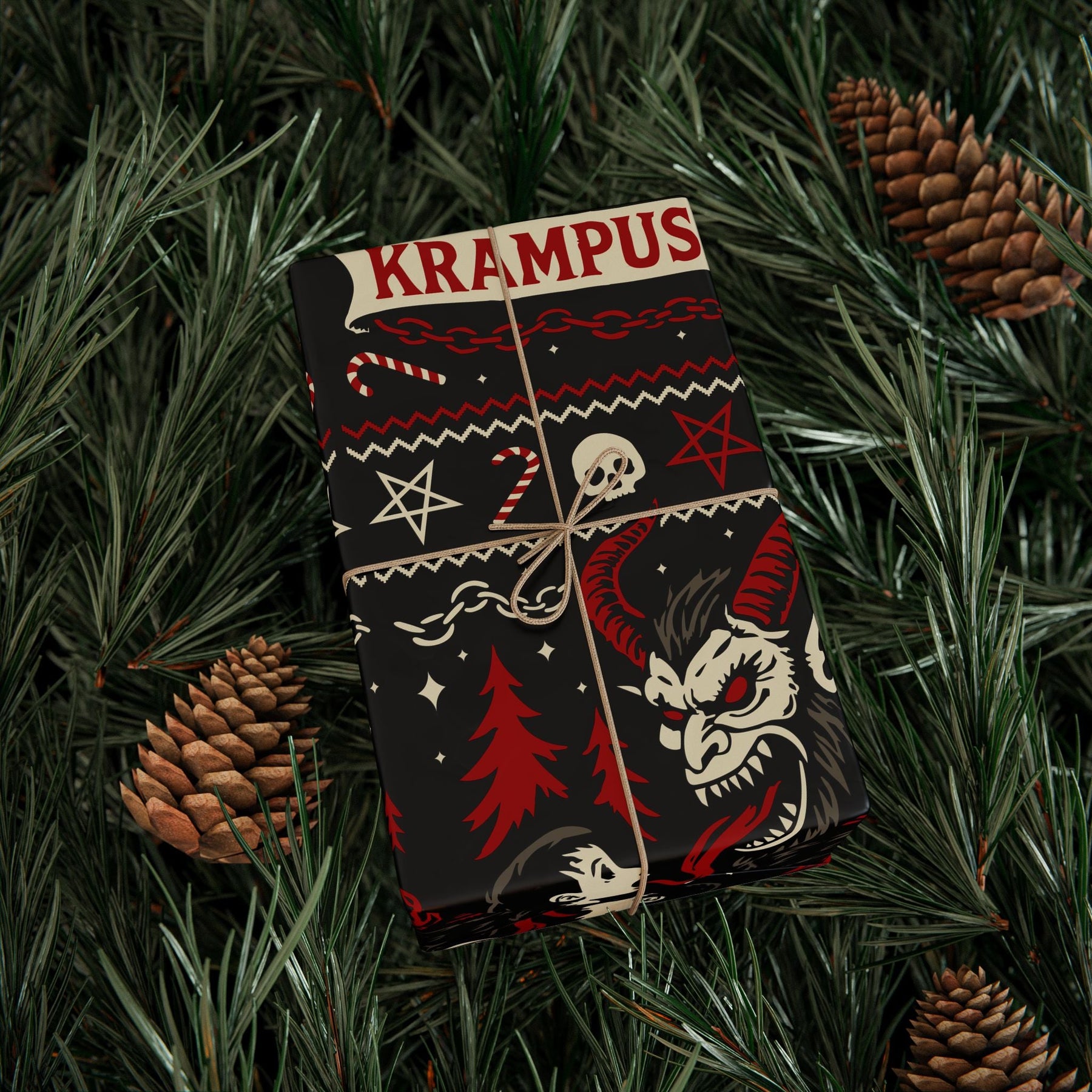 Krampusnacht Gift Wrap - Goth Cloth Co.Home Decor32270480084180281488