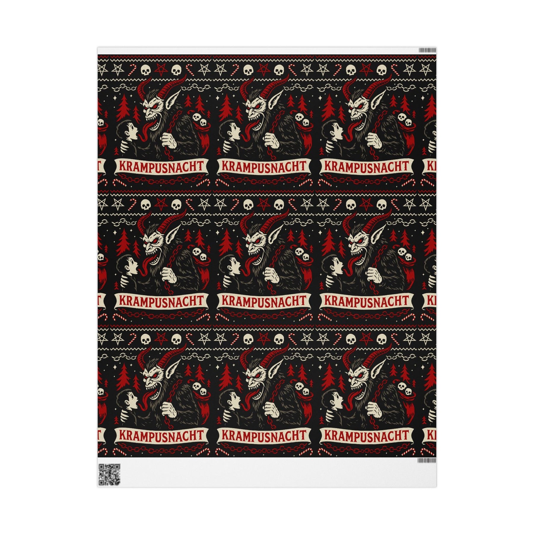 Krampusnacht Gift Wrap - Goth Cloth Co.Home Decor33336410223580375594