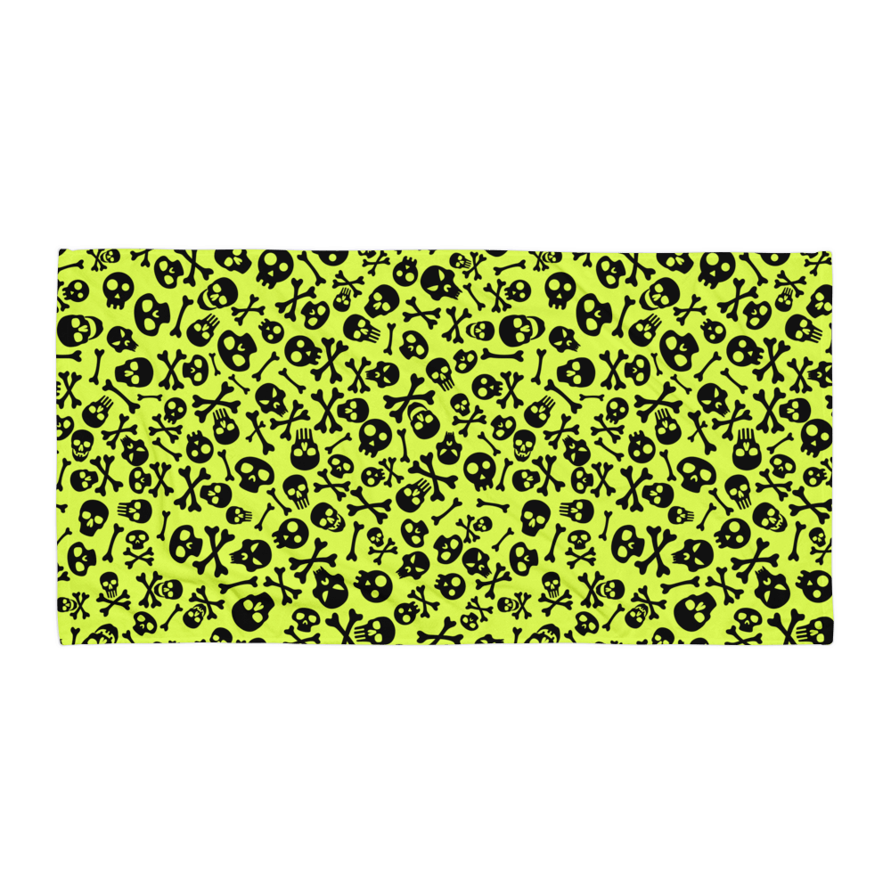 Lime Bones Beach Towel - Goth Cloth Co.7741391_8874