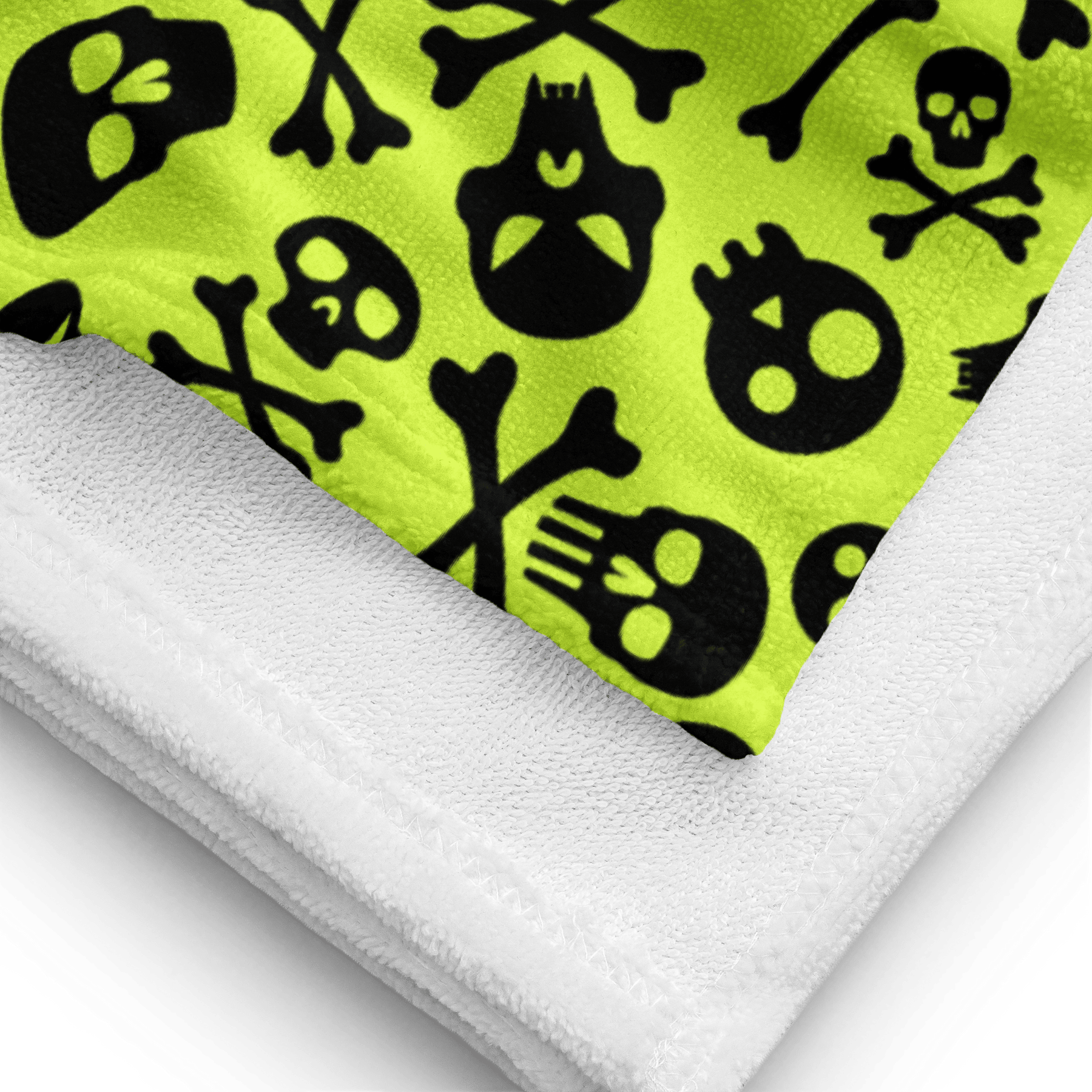 Lime Bones Beach Towel - Goth Cloth Co.7741391_8874