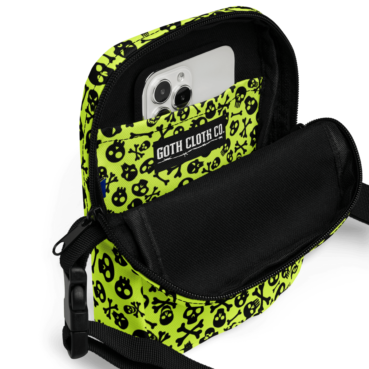 Lime Bones Crossbody Bag - Goth Cloth Co.6062199_19256