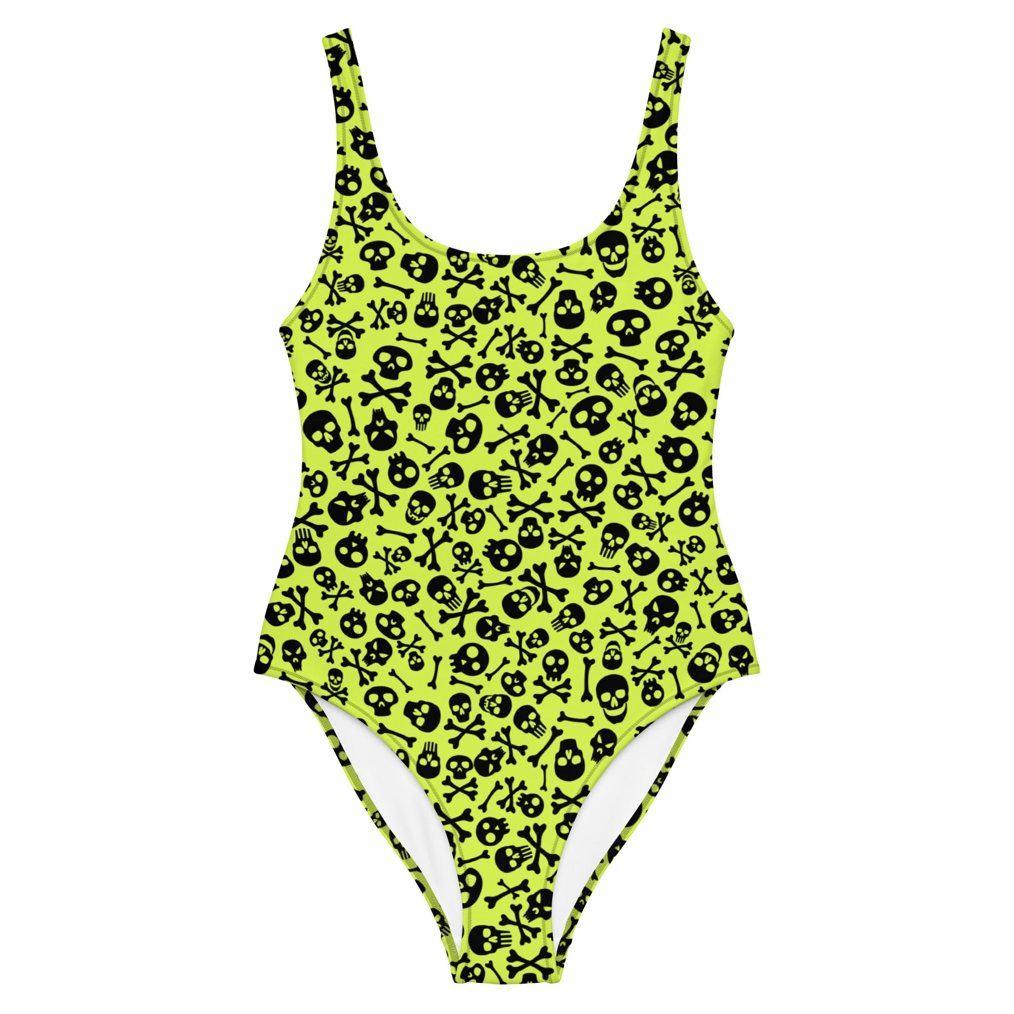 ☆韓国の人気【PISCESS】☆Holographic One-Piece Swimsui.t☆ lime-bones-one-piece-