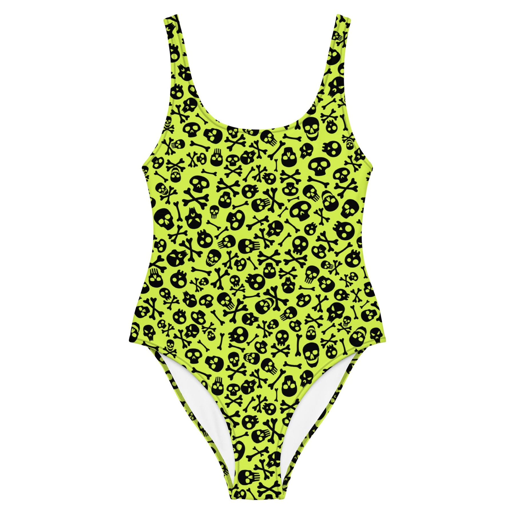 Lime Bones One-Piece Swimsuit - Goth Cloth Co.3951567_9014