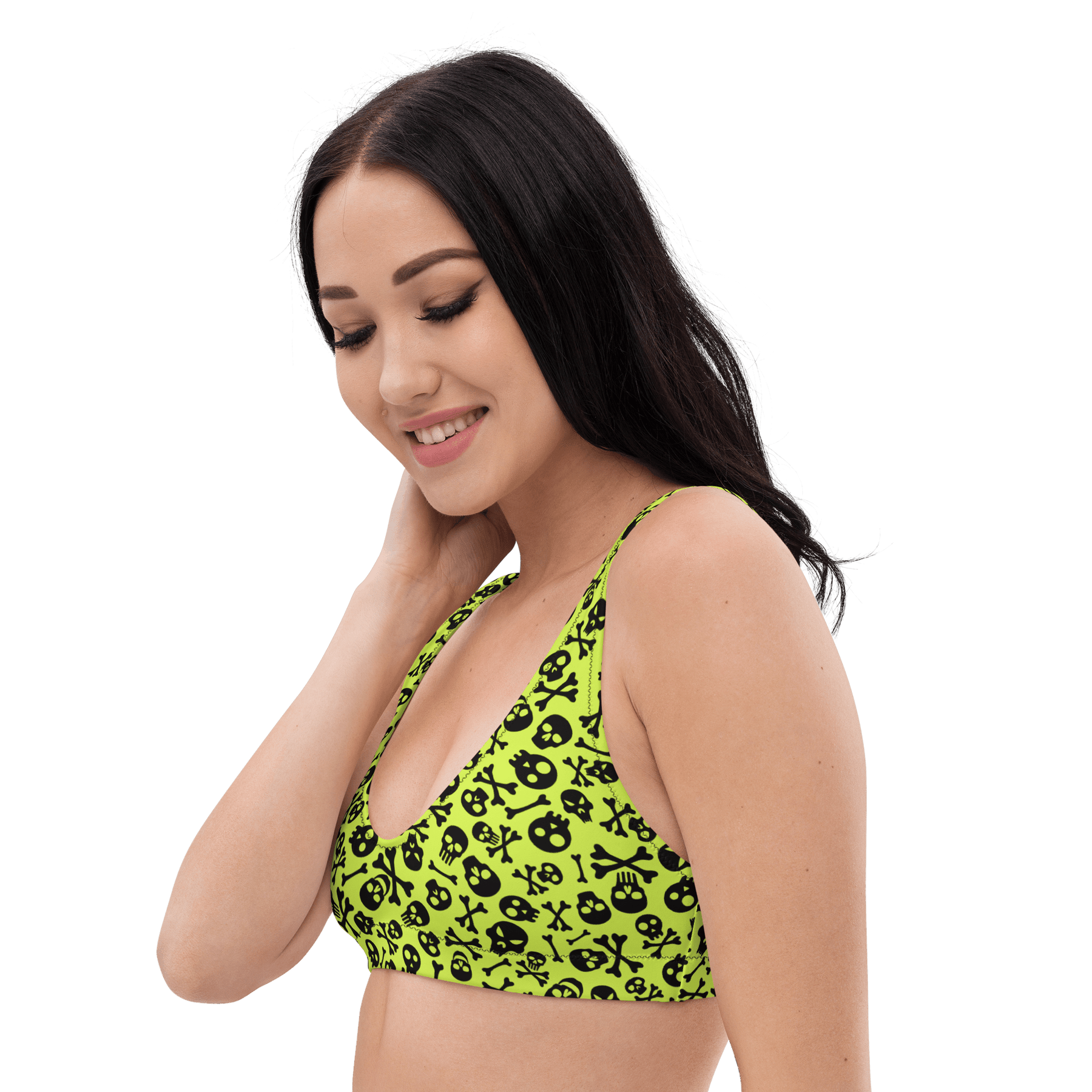 Lime Bones Sport Bikini Top - Goth Cloth Co.2534262_12035