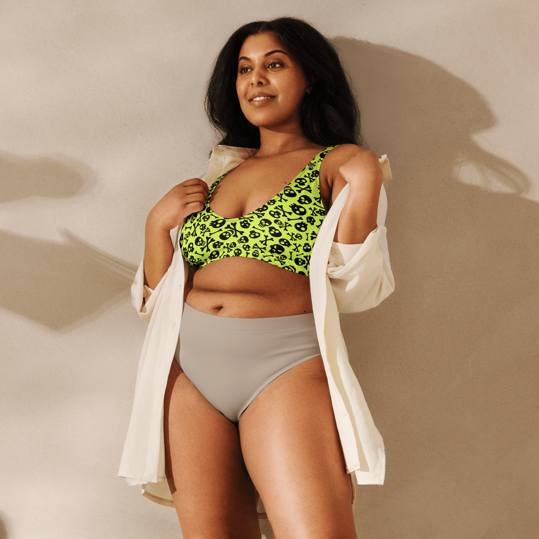 Lime Bones Sport Bikini Top - Goth Cloth Co.2534262_12035