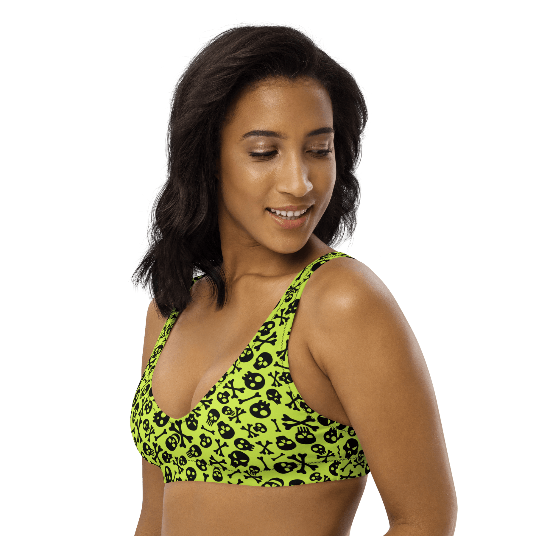 Lime Bones Sport Bikini Top - Goth Cloth Co.2534262_12035