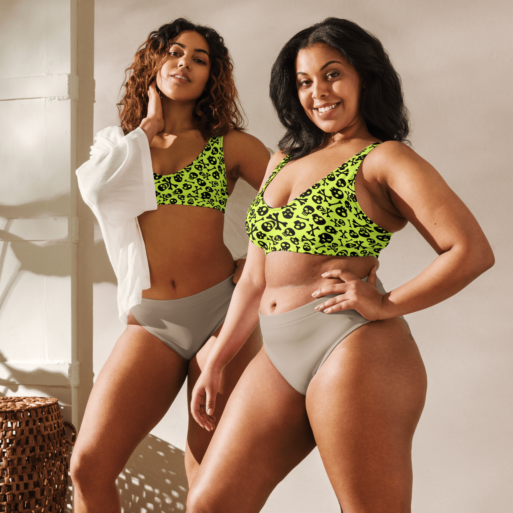 Lime Bones Sport Bikini Top - Goth Cloth Co.2534262_12035