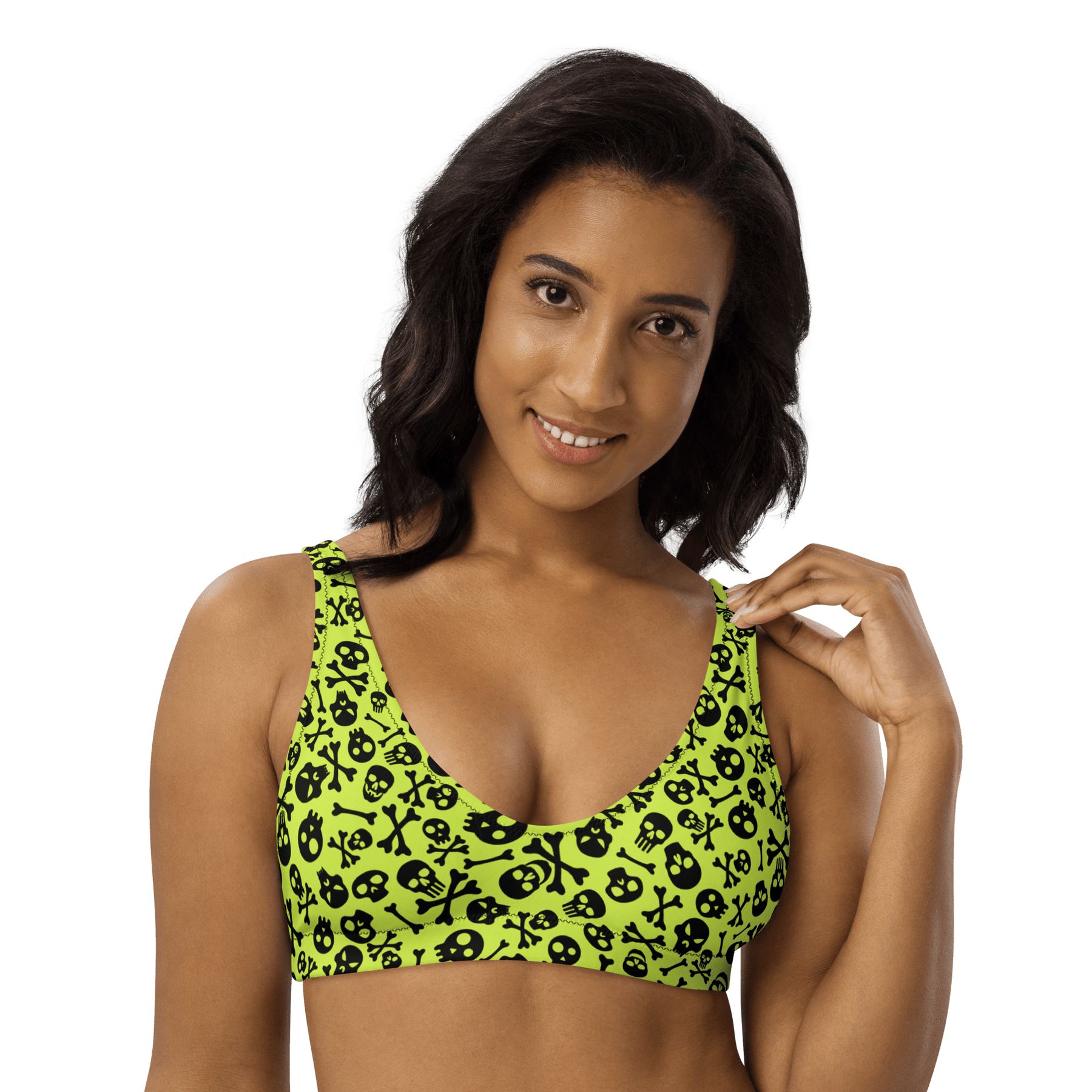 Lime Bones Sport Bikini Top - Goth Cloth Co.2534262_12035