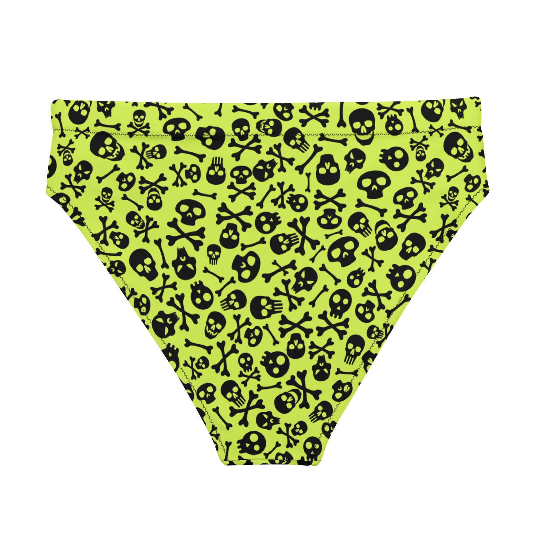 Lime Bones Sport High - Waisted Bikini Bottom - Goth Cloth Co.6533557_12042