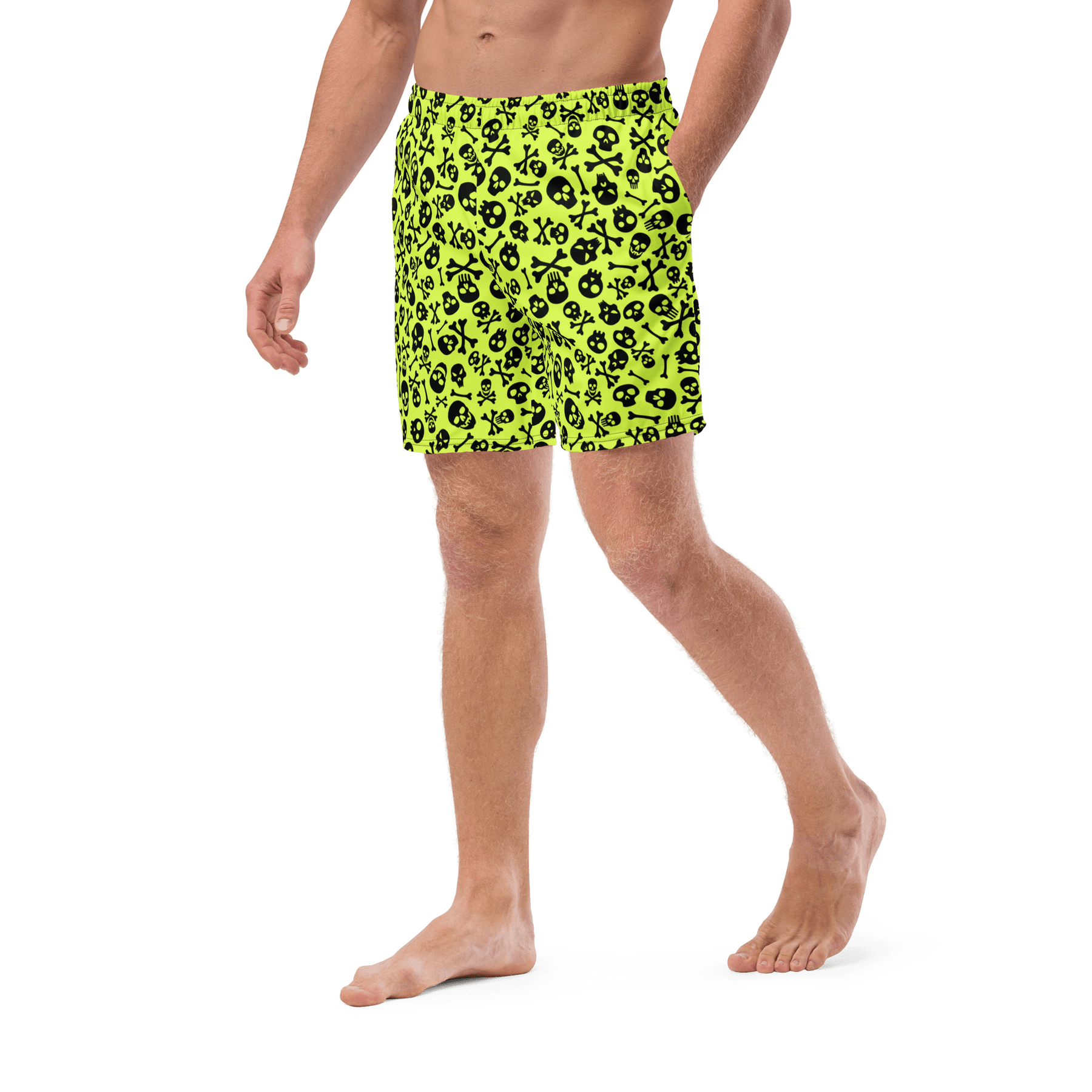 Lime Bones Swim Trunks - Goth Cloth Co.1320085_14636