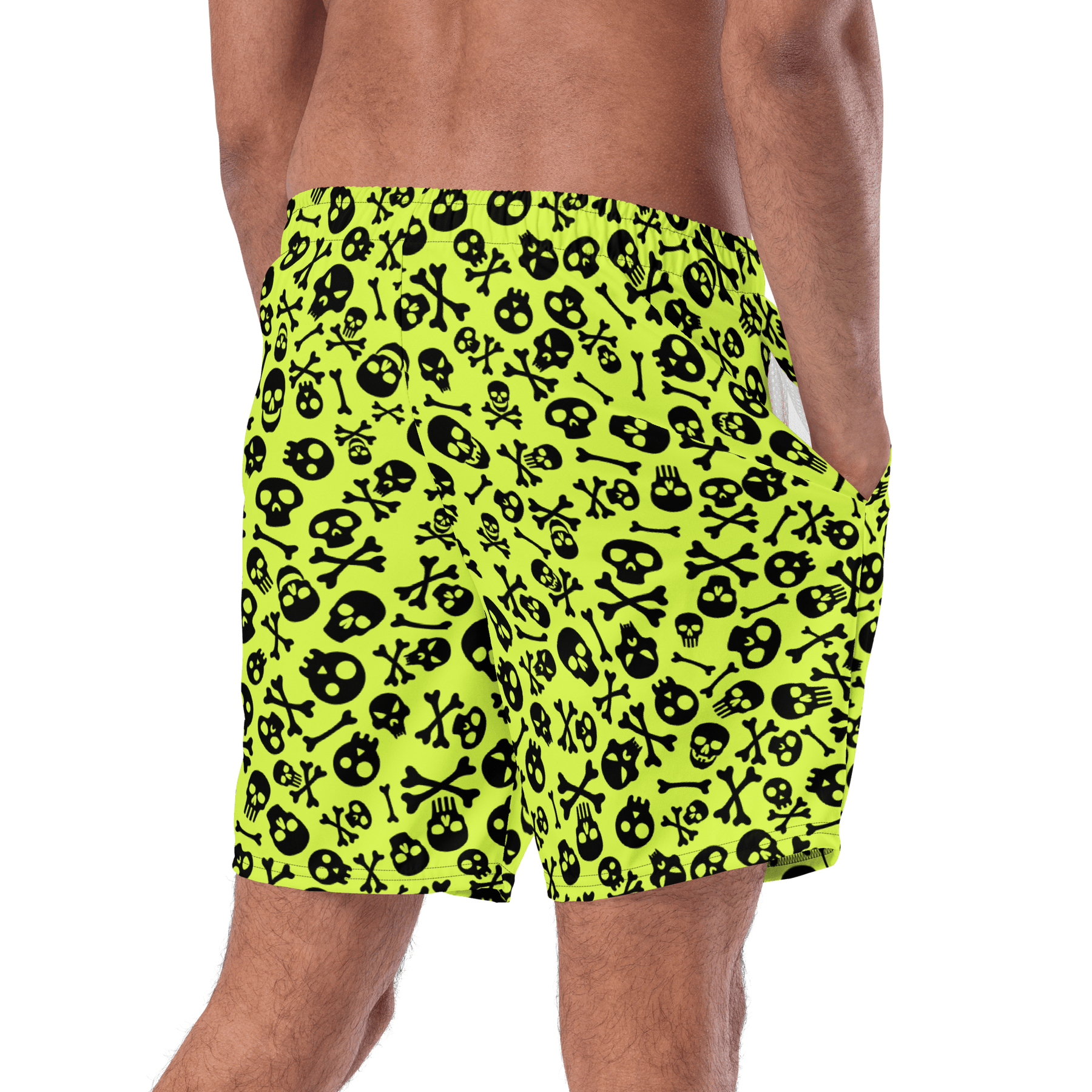 Lime Bones Swim Trunks - Goth Cloth Co.1320085_14636