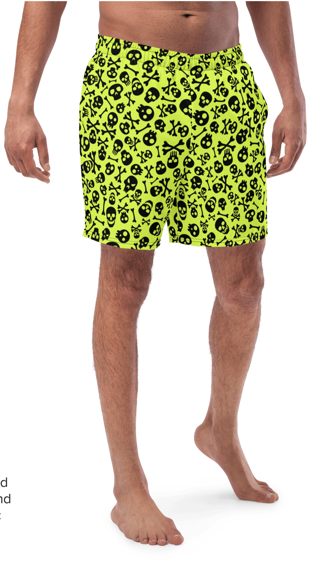 Lime Bones Swim Trunks - Goth Cloth Co.1320085_14636