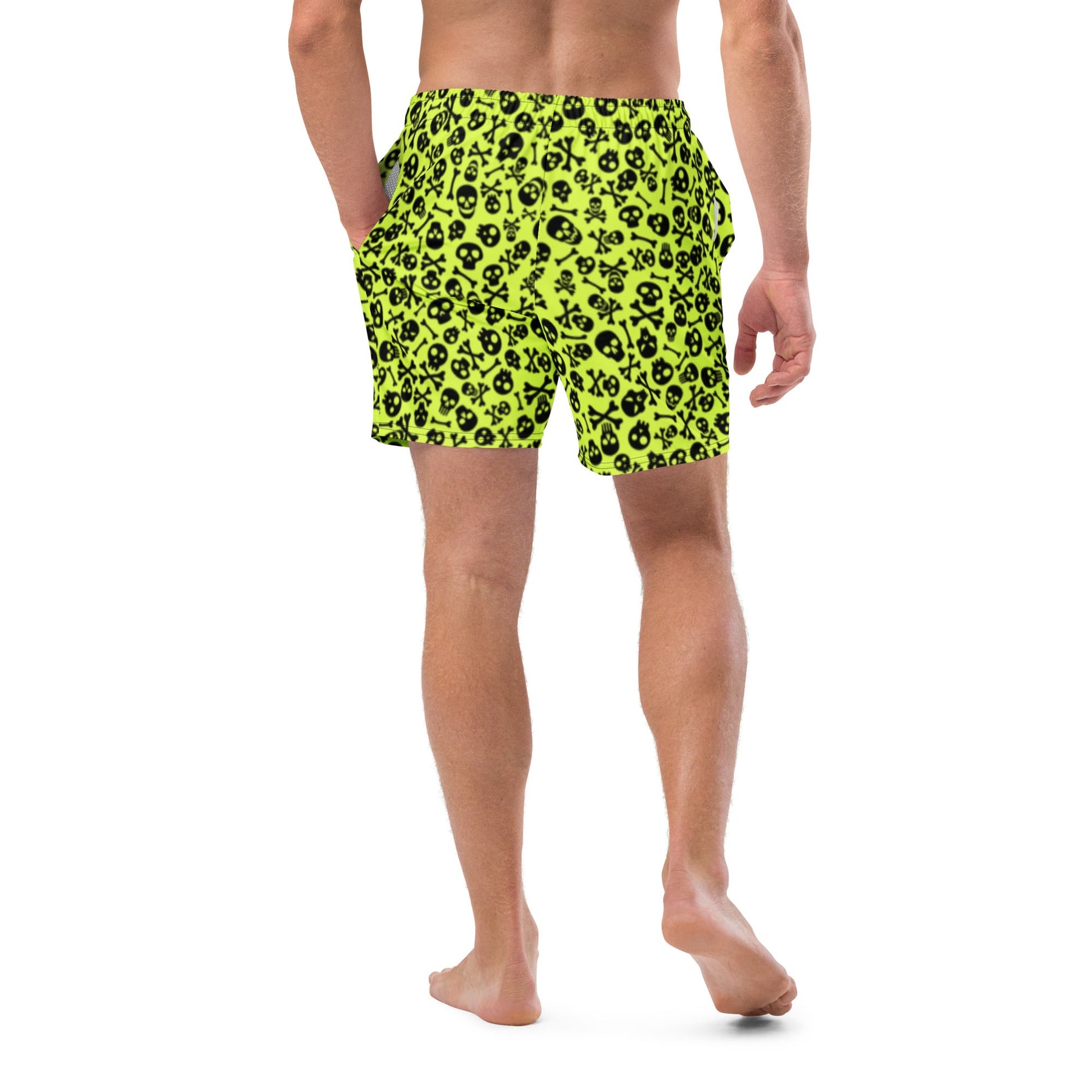 Lime Bones Swim Trunks - Goth Cloth Co.1320085_14636