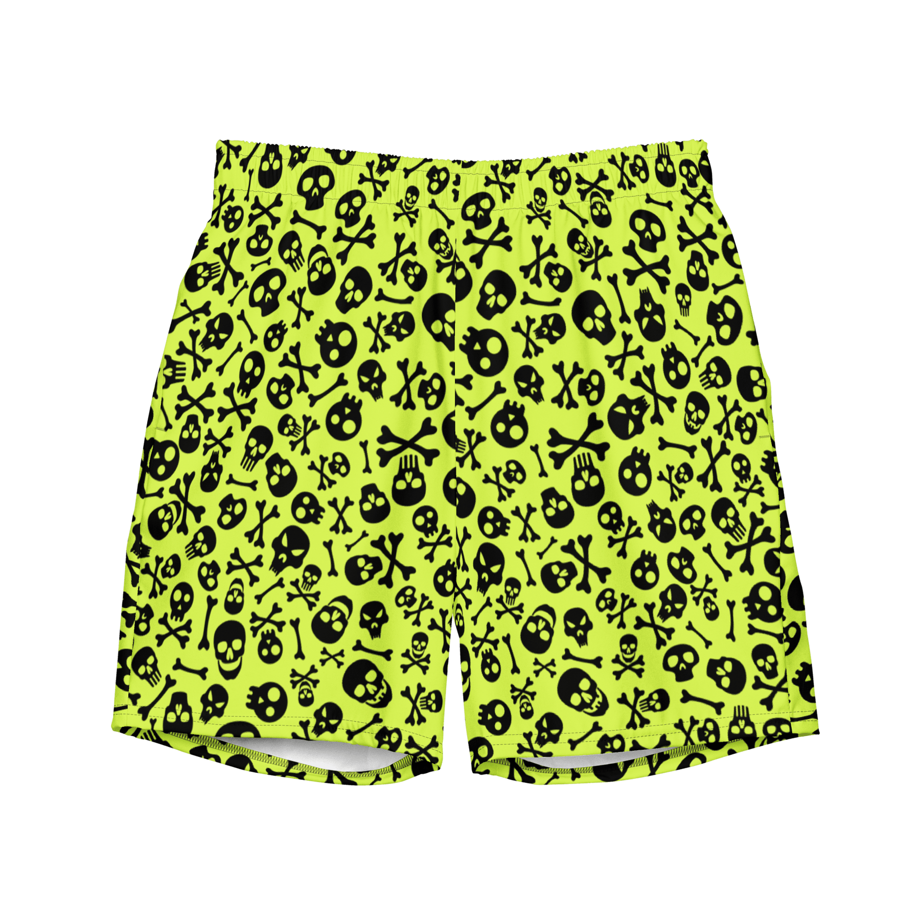 Lime Bones Swim Trunks - Goth Cloth Co.1320085_14636