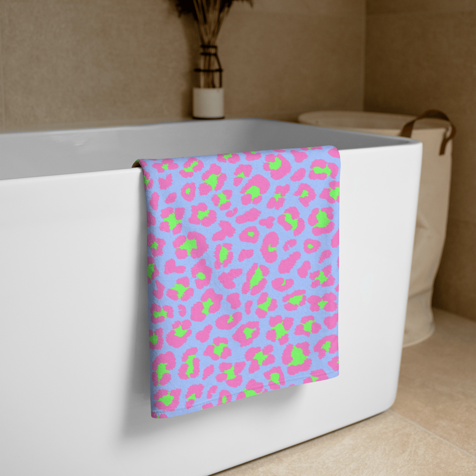 Lime Leopard Beach Towel - Goth Cloth Co.5518887_8874