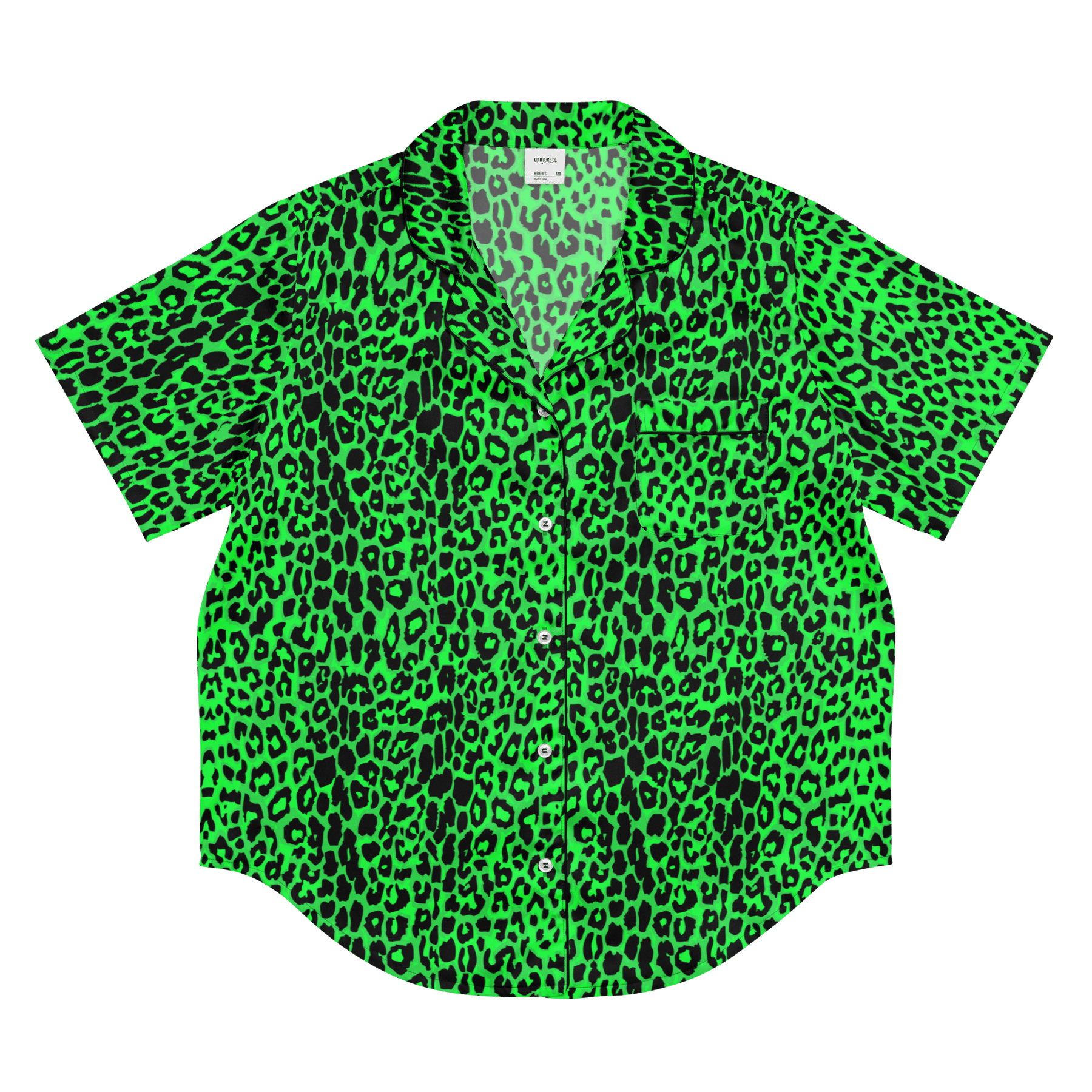Lime Leopard Silky Pajama Top - Goth Cloth Co.7829852_20964