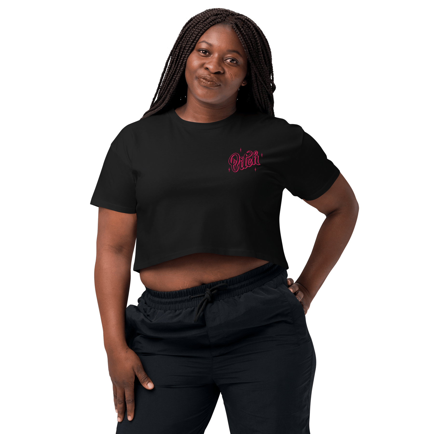 Magical Bitch Embroidered Crop Top - Goth Cloth Co.6415242_16119