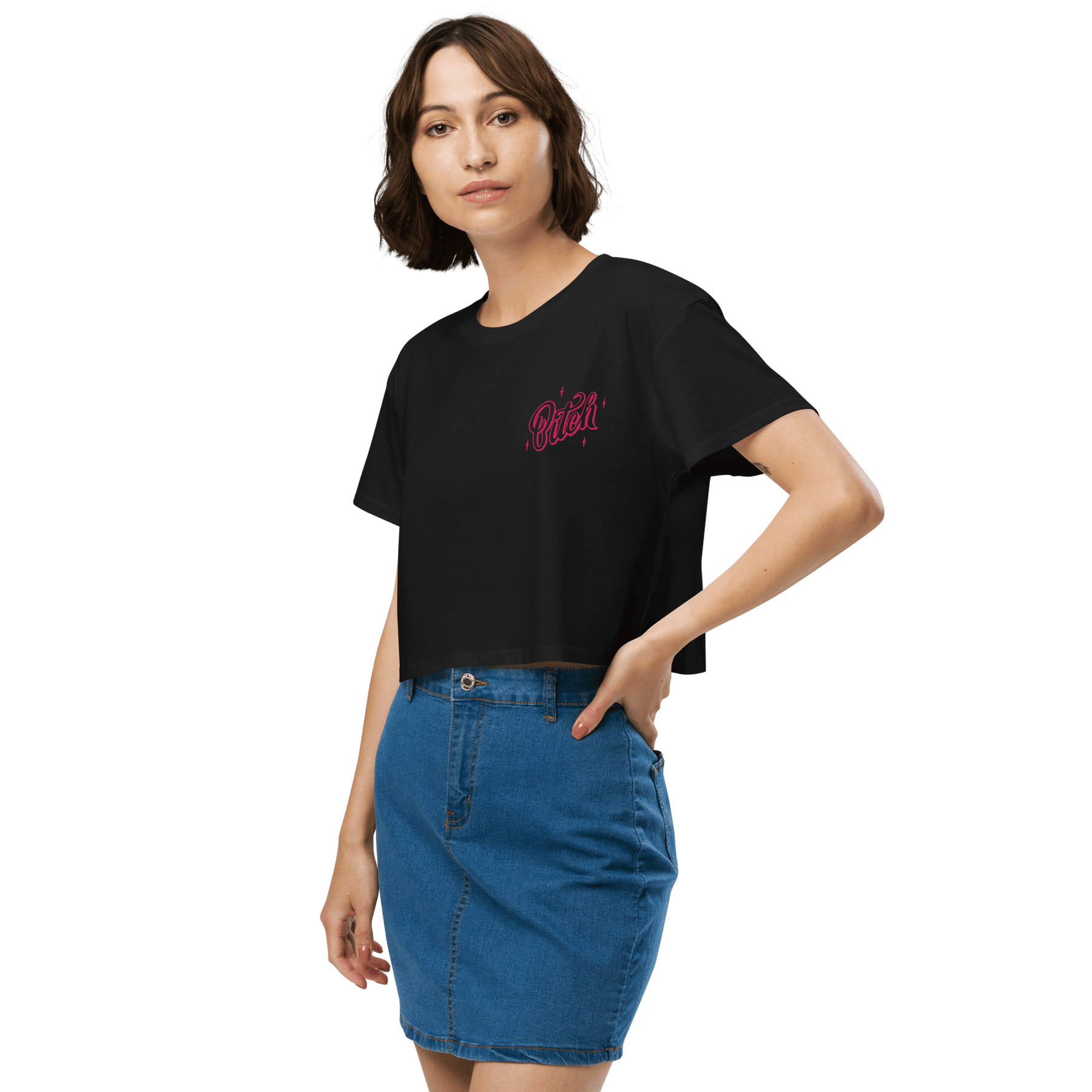 Magical Bitch Embroidered Crop Top - Goth Cloth Co.6415242_16119
