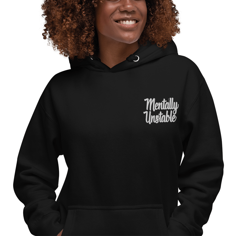 Mentally Unstable Embroidered Hoodie - Goth Cloth Co.7751315_13911
