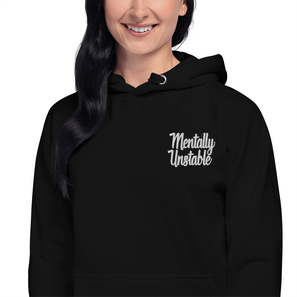 Mentally Unstable Embroidered Hoodie - Goth Cloth Co.7751315_13911