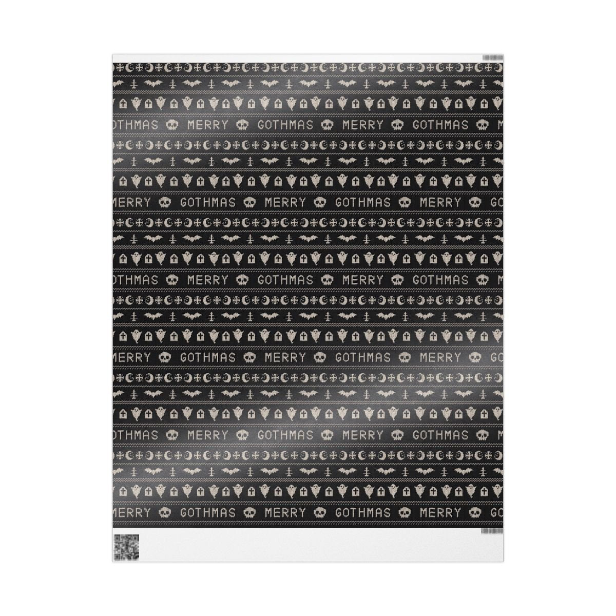 Merry Gothmas Black Spooky Gift Wrap - Goth Cloth Co.Home Decor31189042797305099581