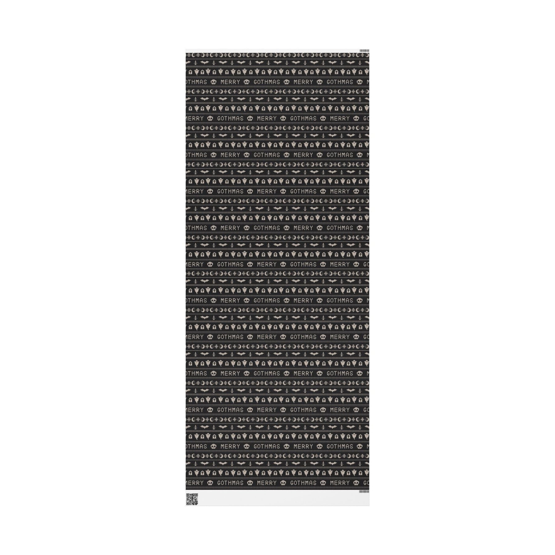 Merry Gothmas Black Spooky Gift Wrap - Goth Cloth Co.Home Decor37015686624065370243