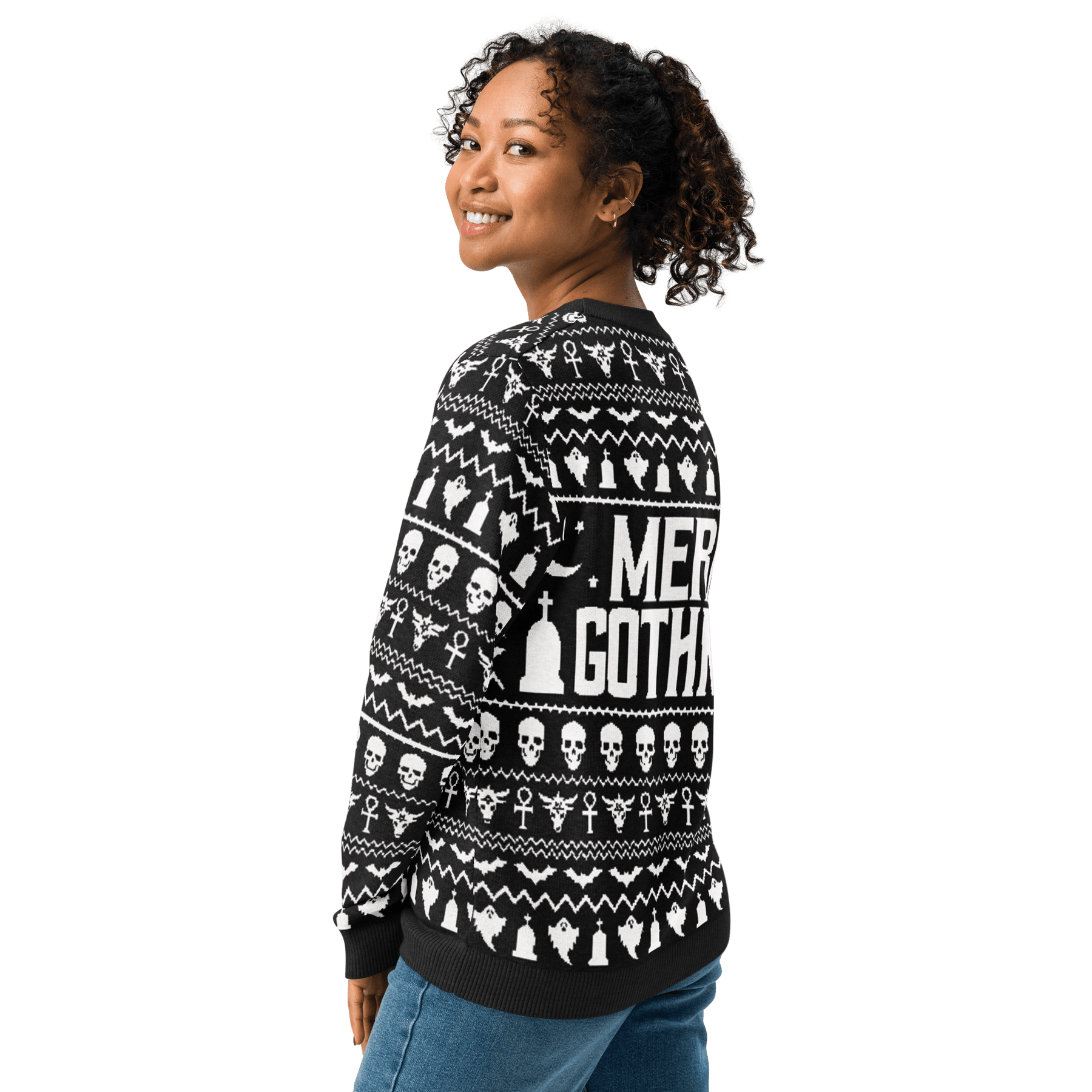 Merry Gothmas Knit Crewneck Sweater - Goth Cloth Co.2973792_19636