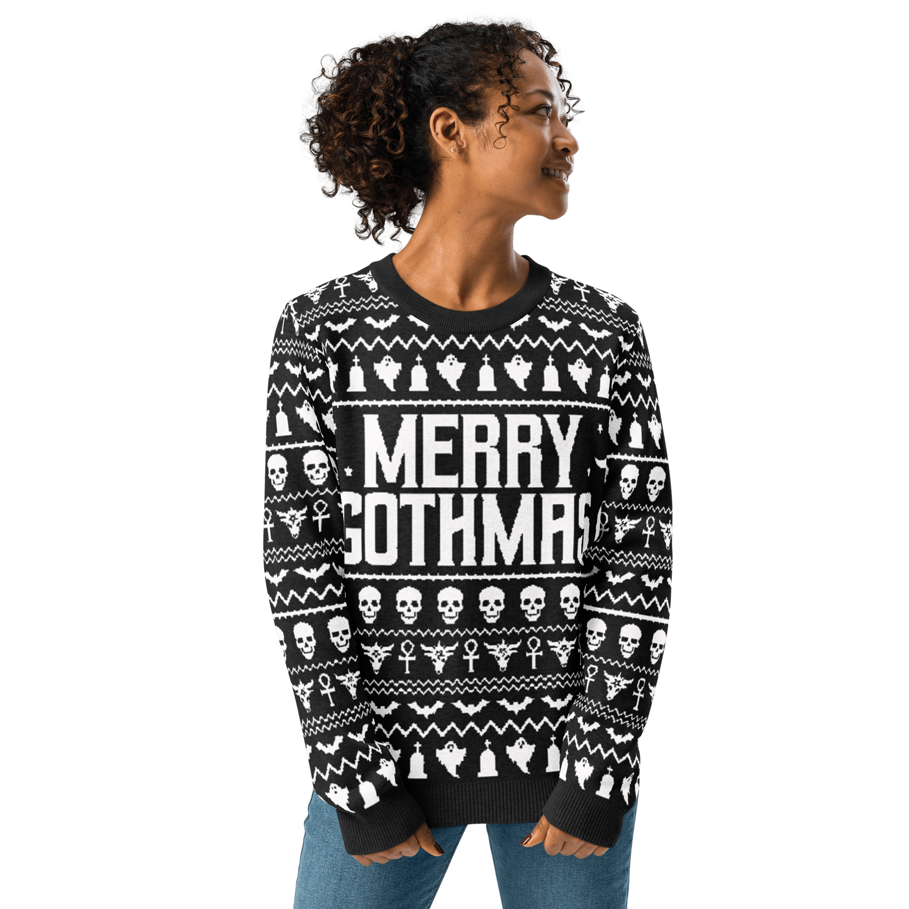 Merry Gothmas Knit Crewneck Sweater - Goth Cloth Co.2973792_19636