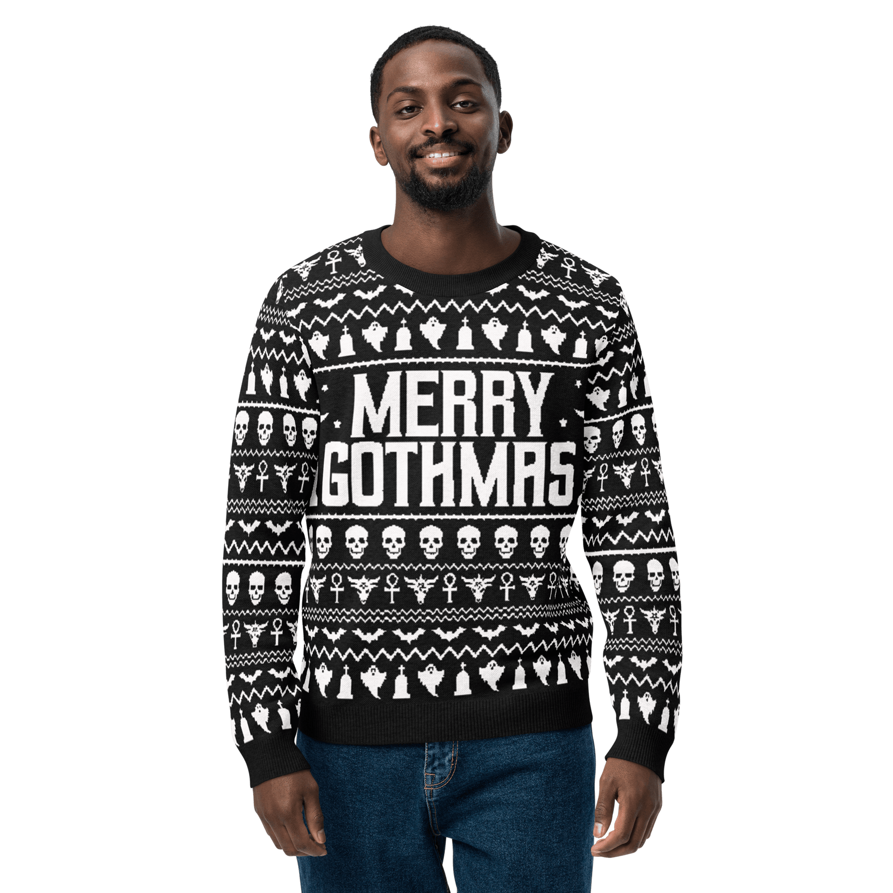 Merry Gothmas Knit Crewneck Sweater - Goth Cloth Co.2973792_19636
