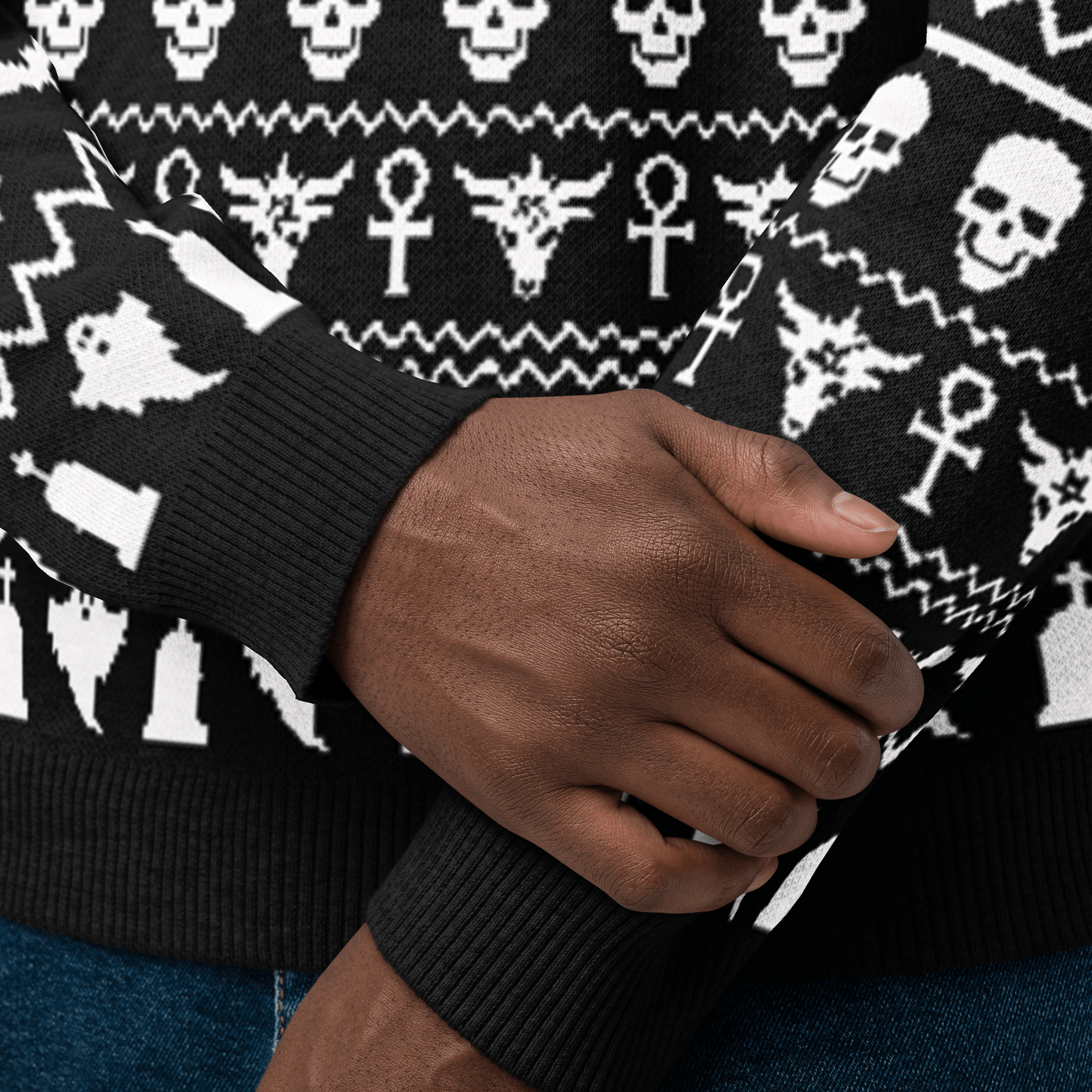 Merry Gothmas Knit Crewneck Sweater - Goth Cloth Co.2973792_19636
