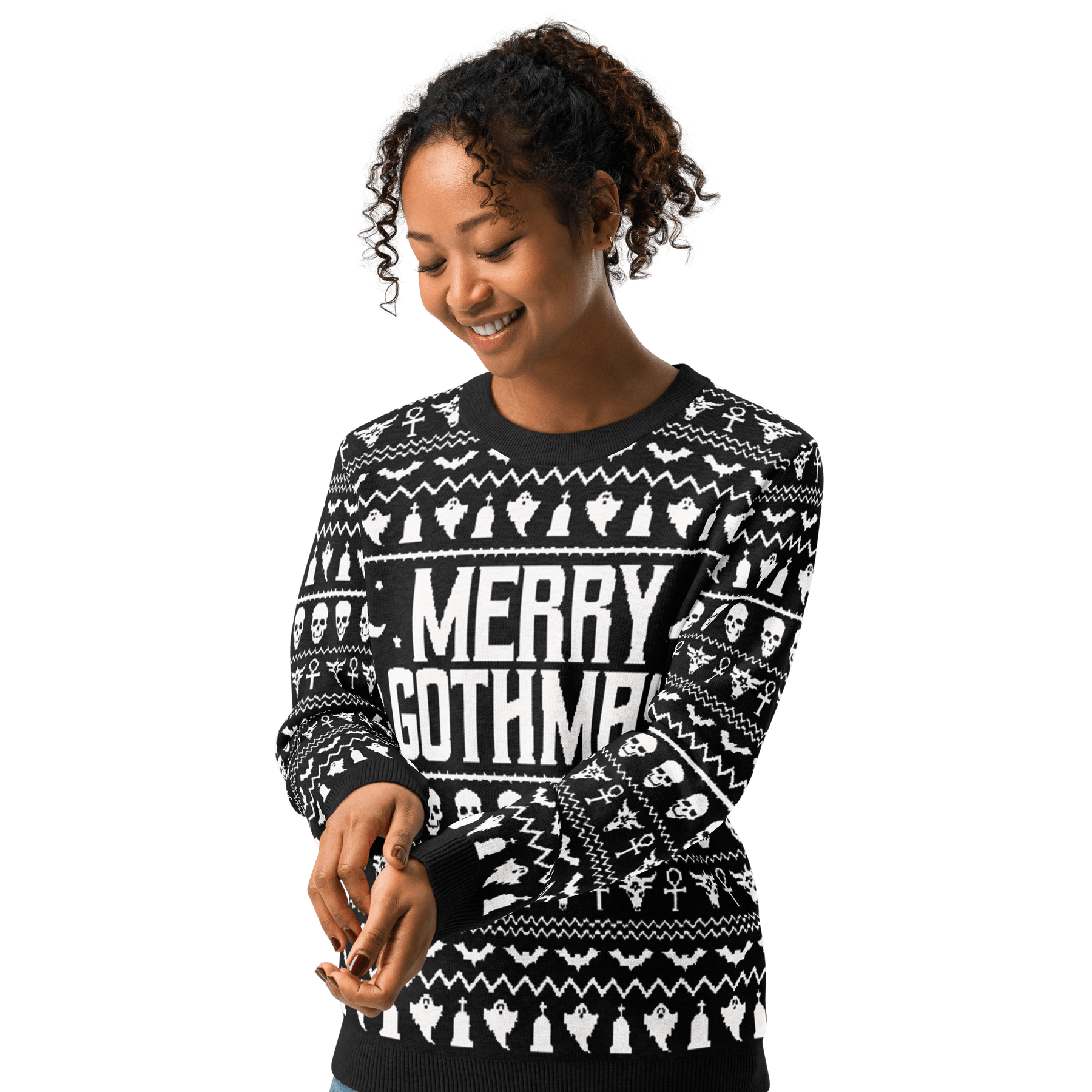 Merry Gothmas Knit Crewneck Sweater - Goth Cloth Co.2973792_19636