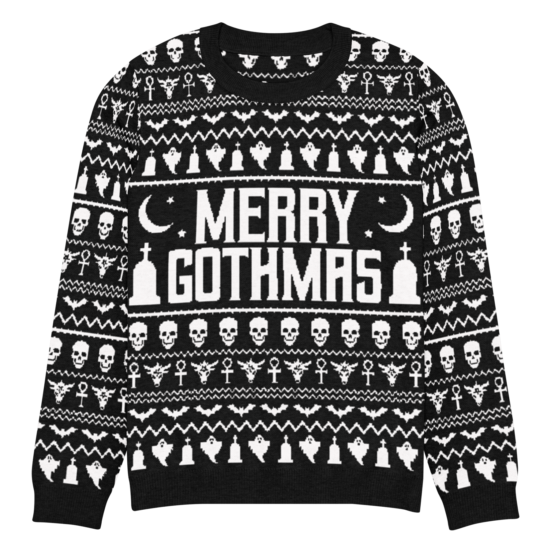 Merry Gothmas Knit Crewneck Sweater - Goth Cloth Co.2973792_19636