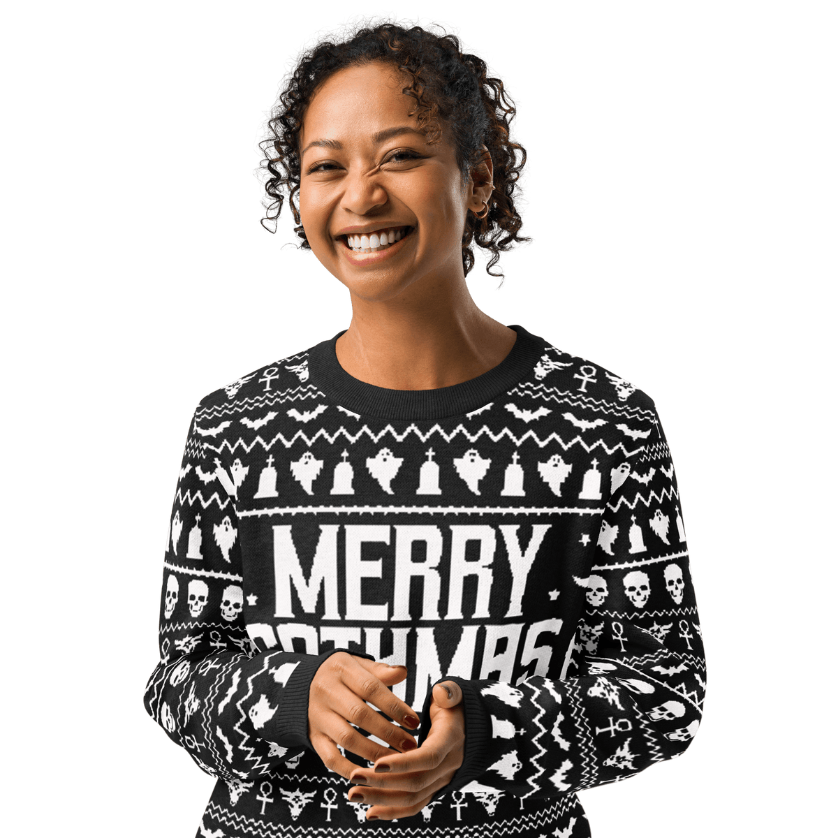 Merry Gothmas Knit Crewneck Sweater - Goth Cloth Co.2973792_19636