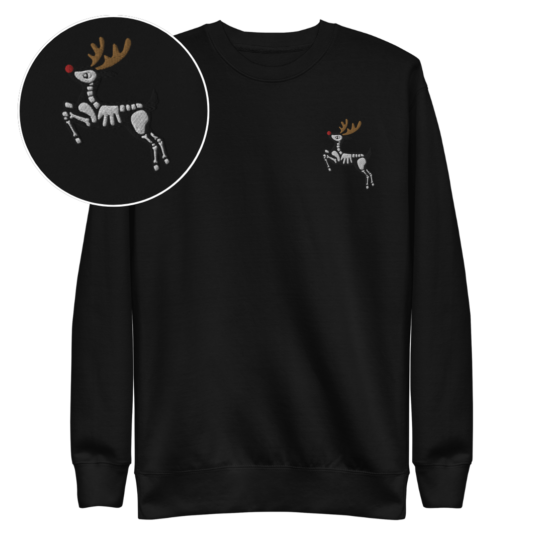 Metal Reindeer Embroidered Sweatshirt - Goth Cloth Co.sweatshirt7137076_11254