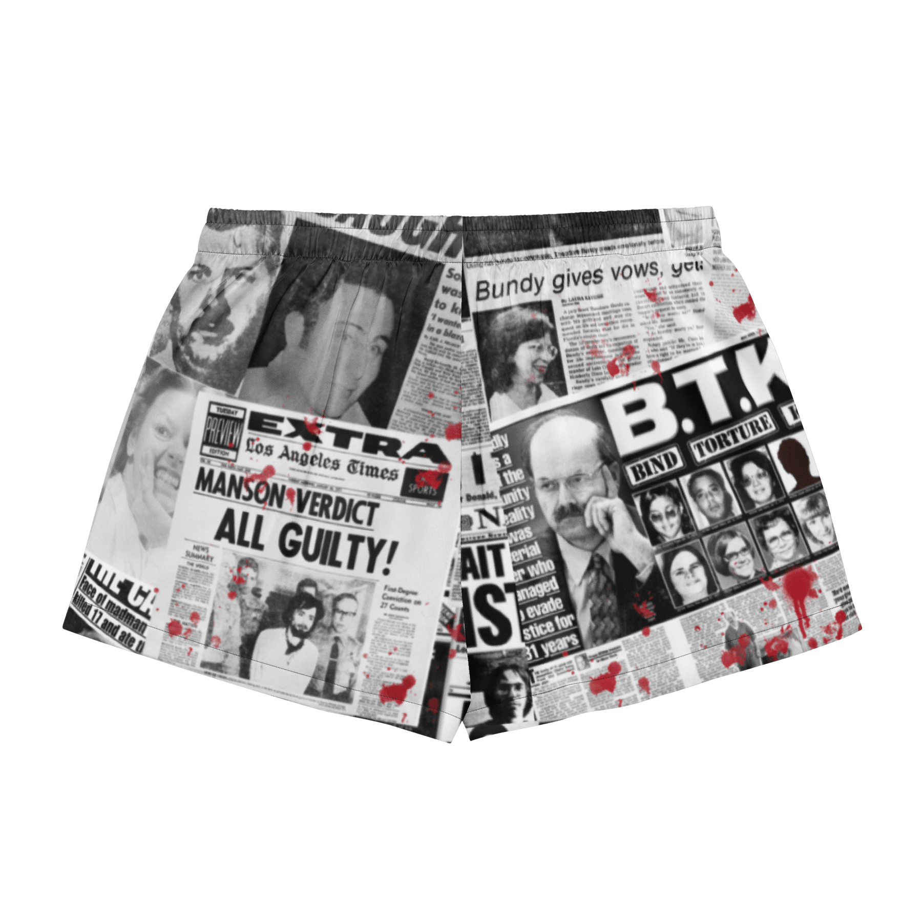 Murder Ink Silky Pajama Shorts - Goth Cloth Co.3519867_20988