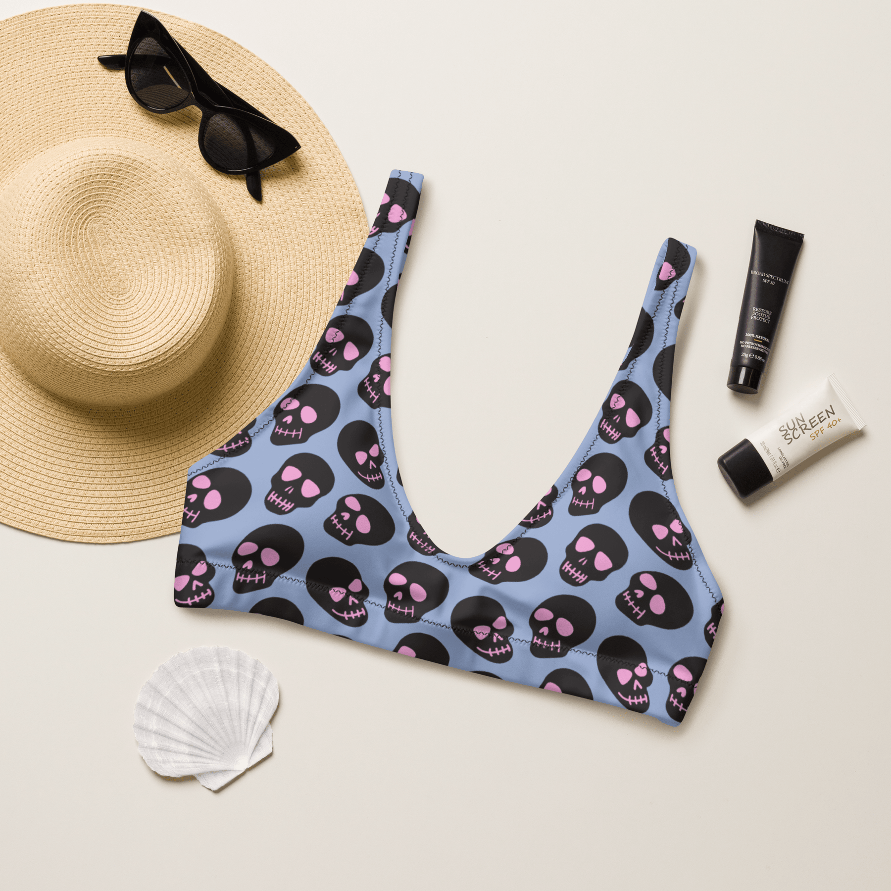 Neon Skull Sport Bikini Top (Ready to Ship) - Goth Cloth Co.5373487_1203A