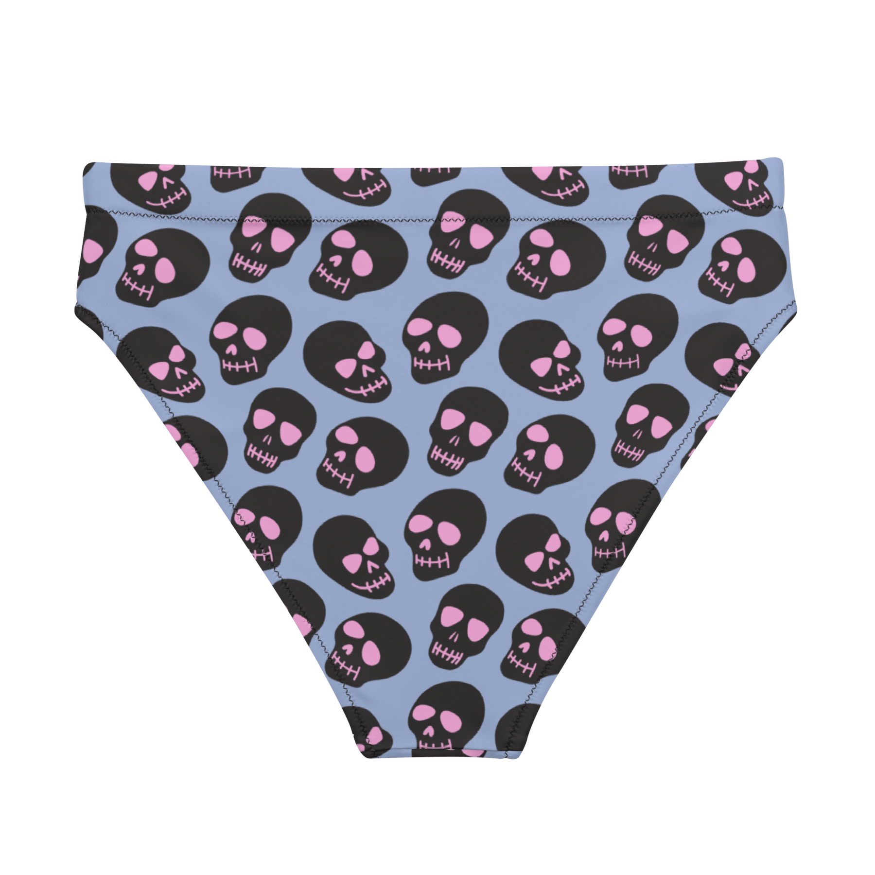 Neon Skull Sport High - Waisted Bikini Bottom - Goth Cloth Co.3278217_12042