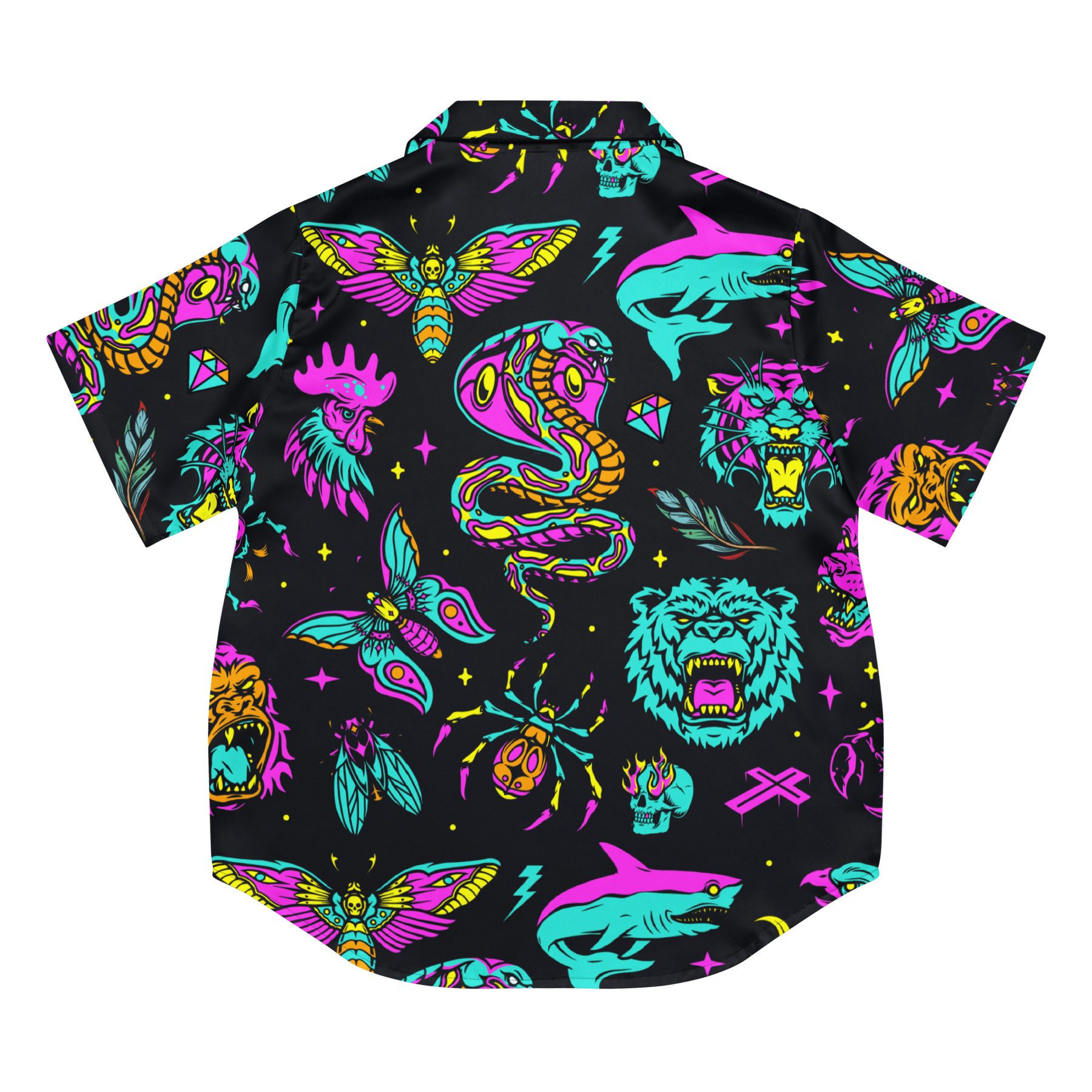 Neon Traditional Silky Pajama Top - Goth Cloth Co.7553824_20964