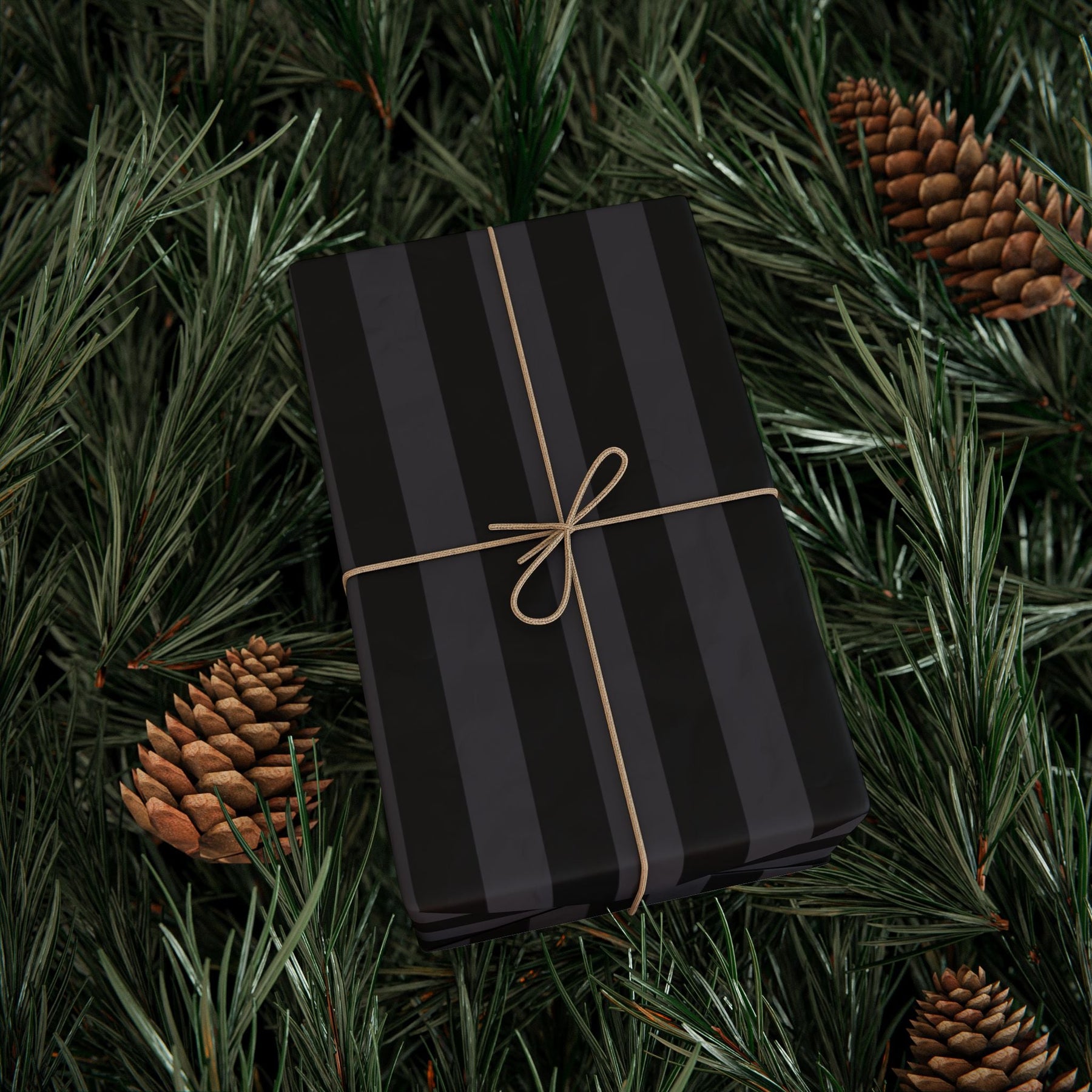 Nevermore Black and Grey Striped Spooky Gift Wrap - Goth Cloth Co.Home Decor20841047513376136475