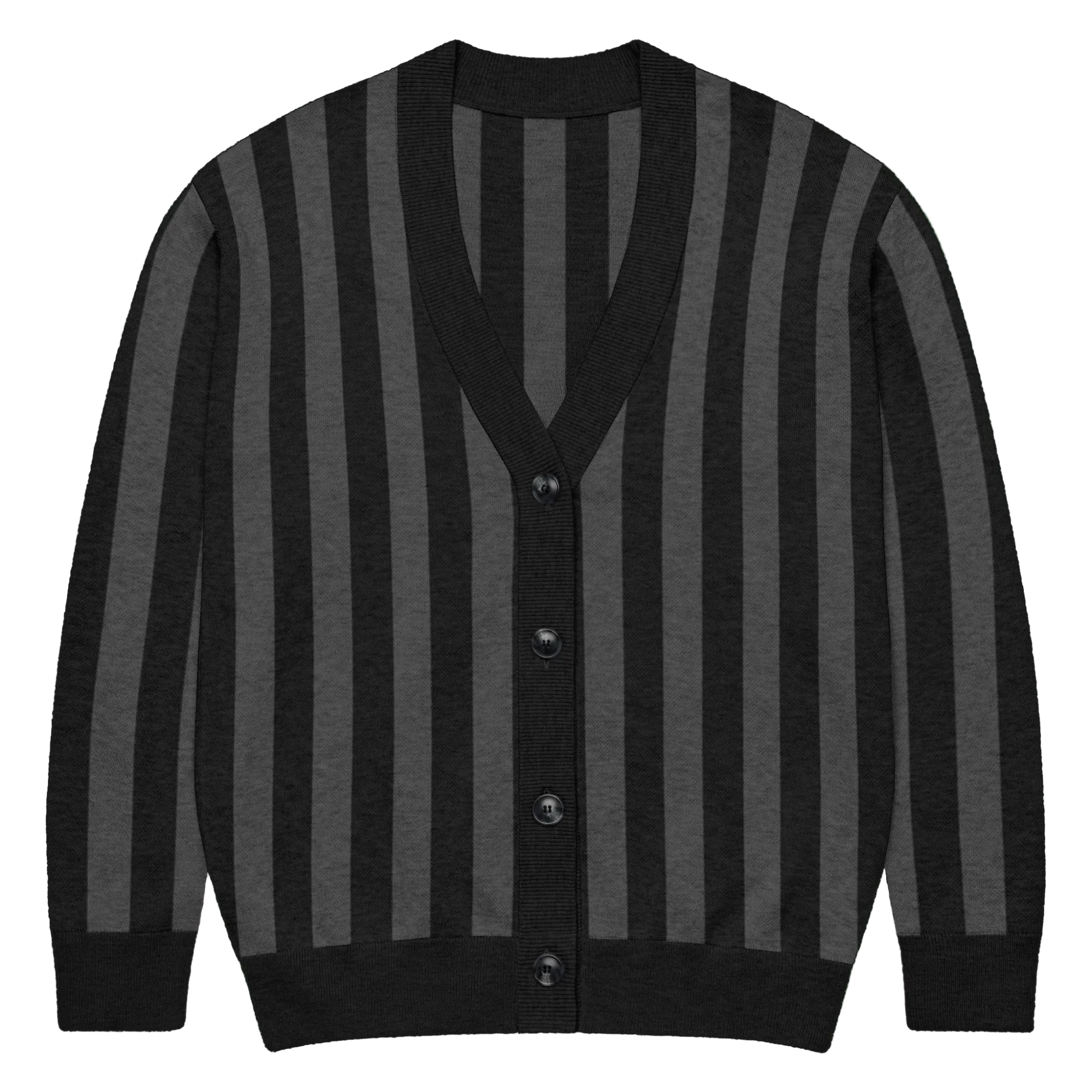 Wednesday Stripe Knit Cardigan | Gothic Academia Button-Up