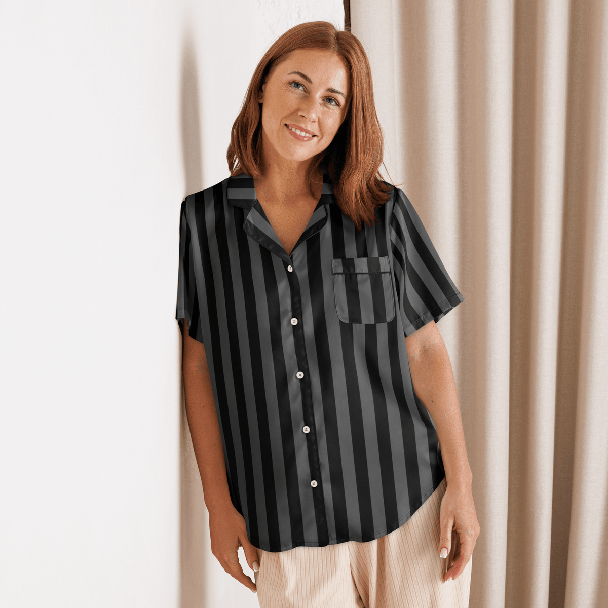 Nevermore Nights Silky Pajama Top - Goth Cloth Co.7729699_20964