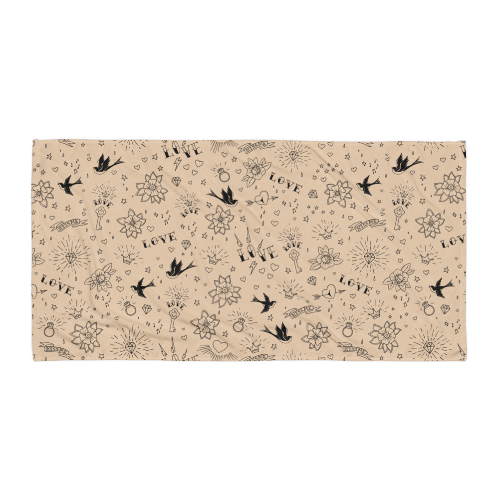 Nude Tattoo Beach Towel - Goth Cloth Co.6432410_8874