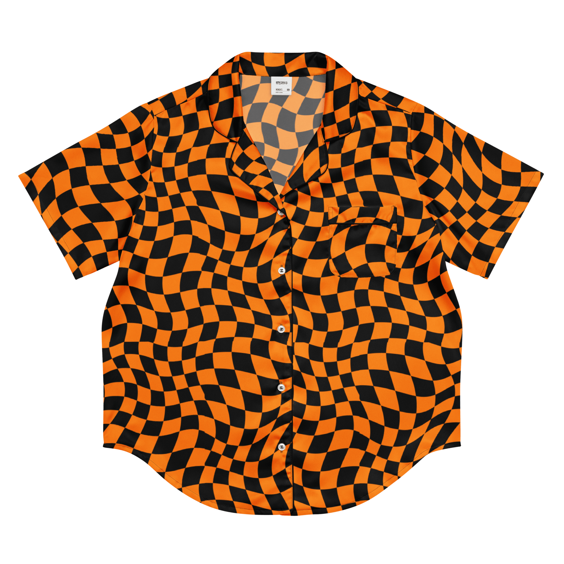 October Tiles Checkered Silky Pajama Top - Goth Cloth Co.1664407_20964