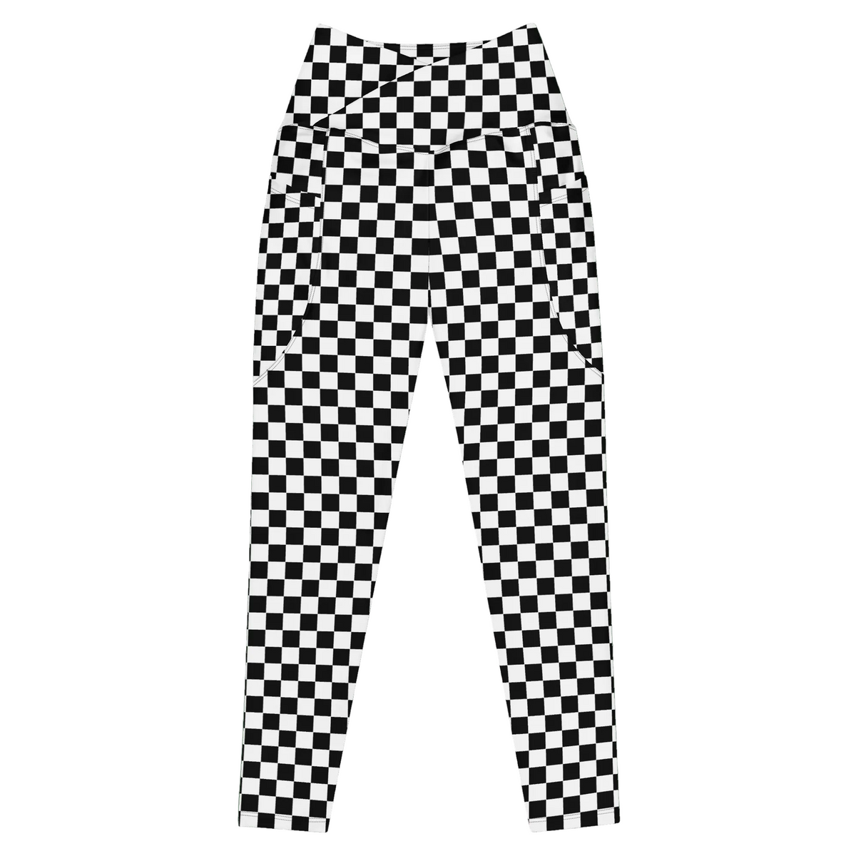 OG Checkerboard Crossover Leggings with Pockets - Goth Cloth Co.8771517_14137