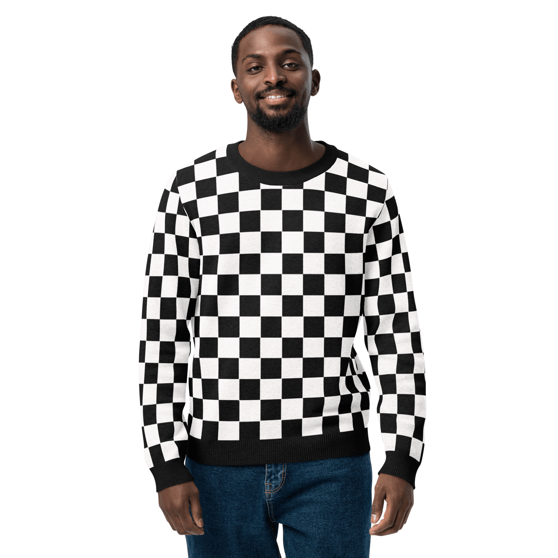 OG Checkered Knit Crewneck Sweater - Goth Cloth Co.2068701_19635